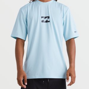 All Day Wave Short Sleeve Rashguard - Coastal Blue