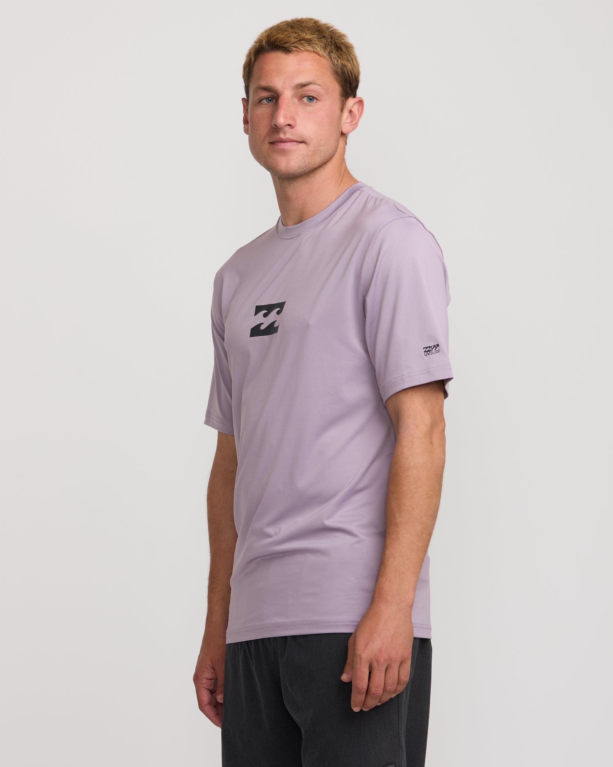 All Day Wave Short Sleeve Rashguard - Light Purple - Image 3