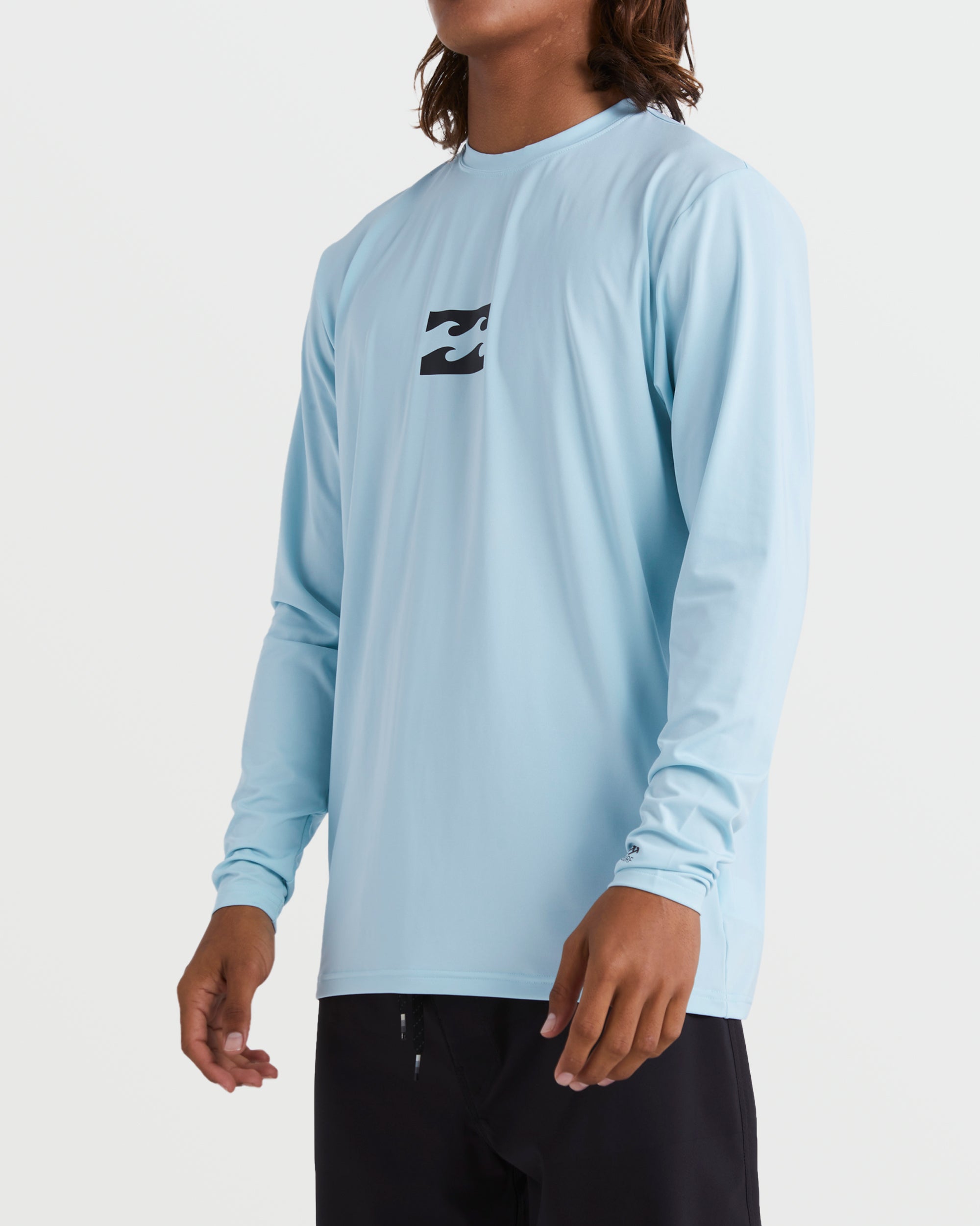 All Day Wave Loose Fit Long Sleeve Surf Tee - Coastal Blue - Image 4