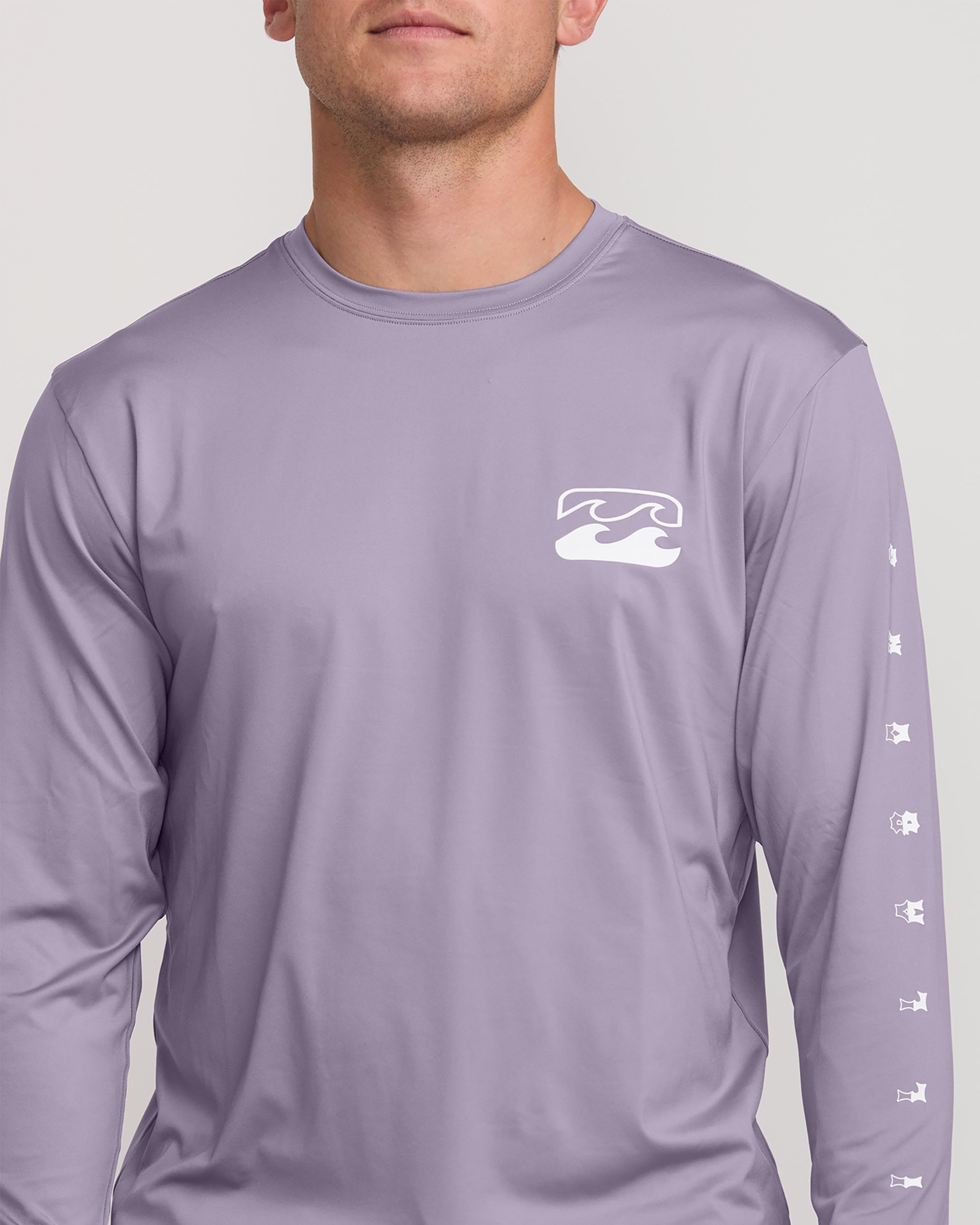 Unity Loose Fit Long Sleeve Surf Tee - Light Purple - Image 4