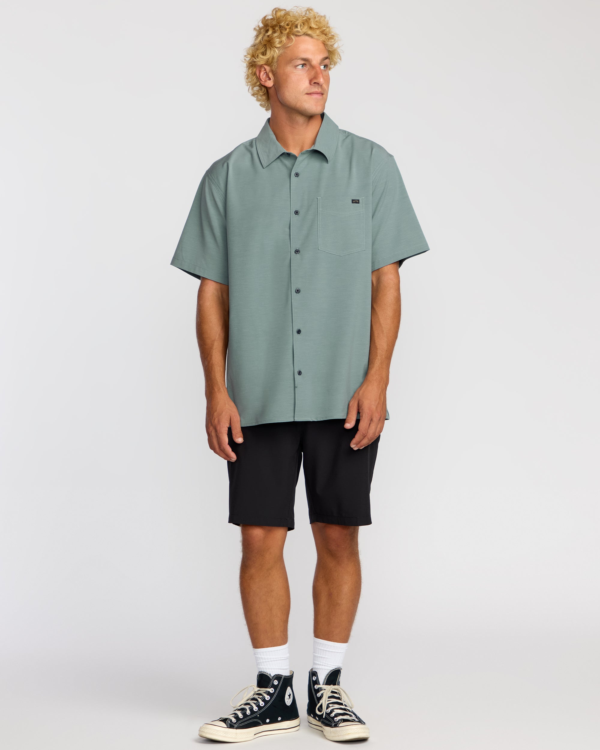 Surftrek Transit Short Sleeve Shirt - Sea Blue - Image 4