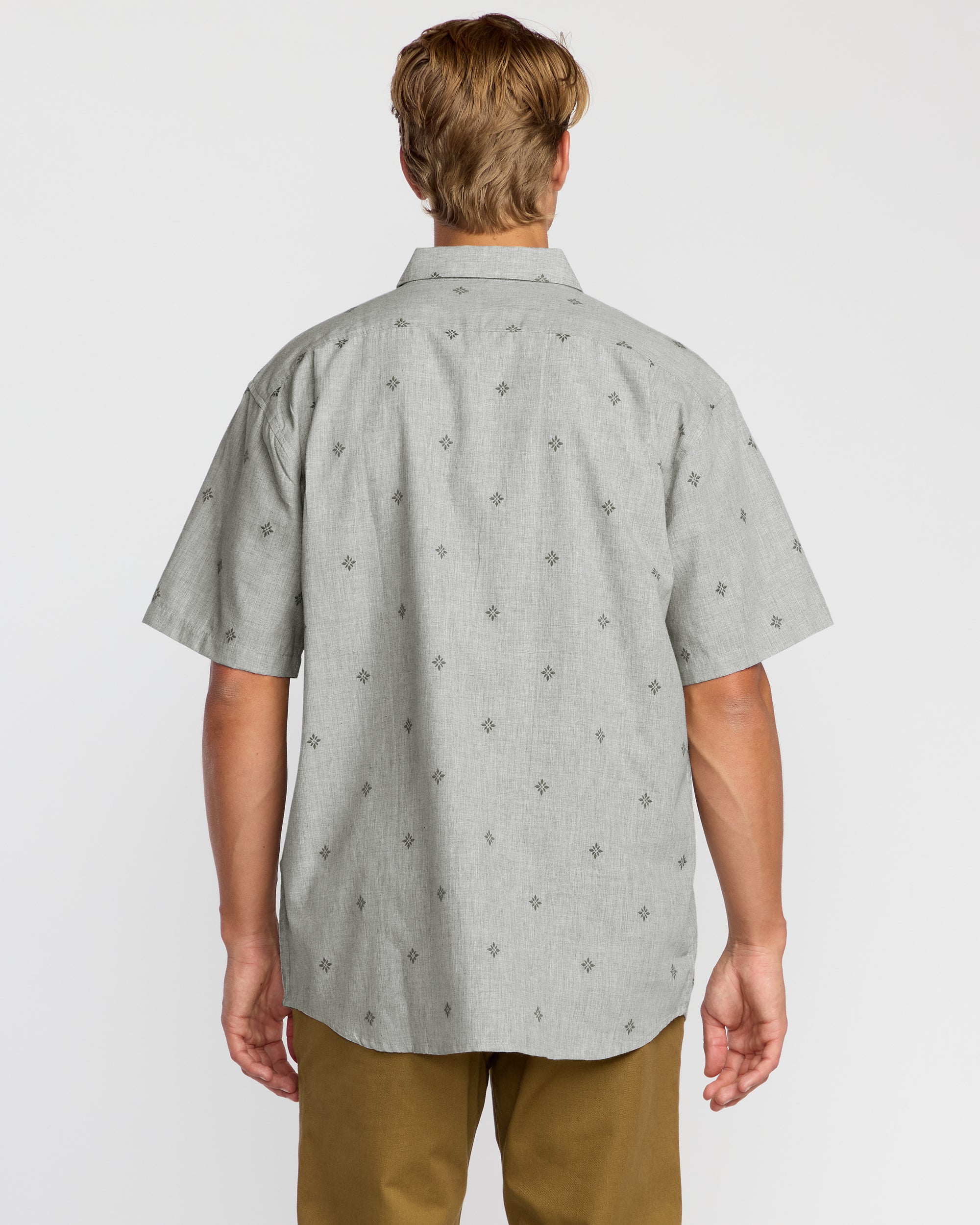 All Day Jacquard Short Sleeve Shirt - Silver - Image 2