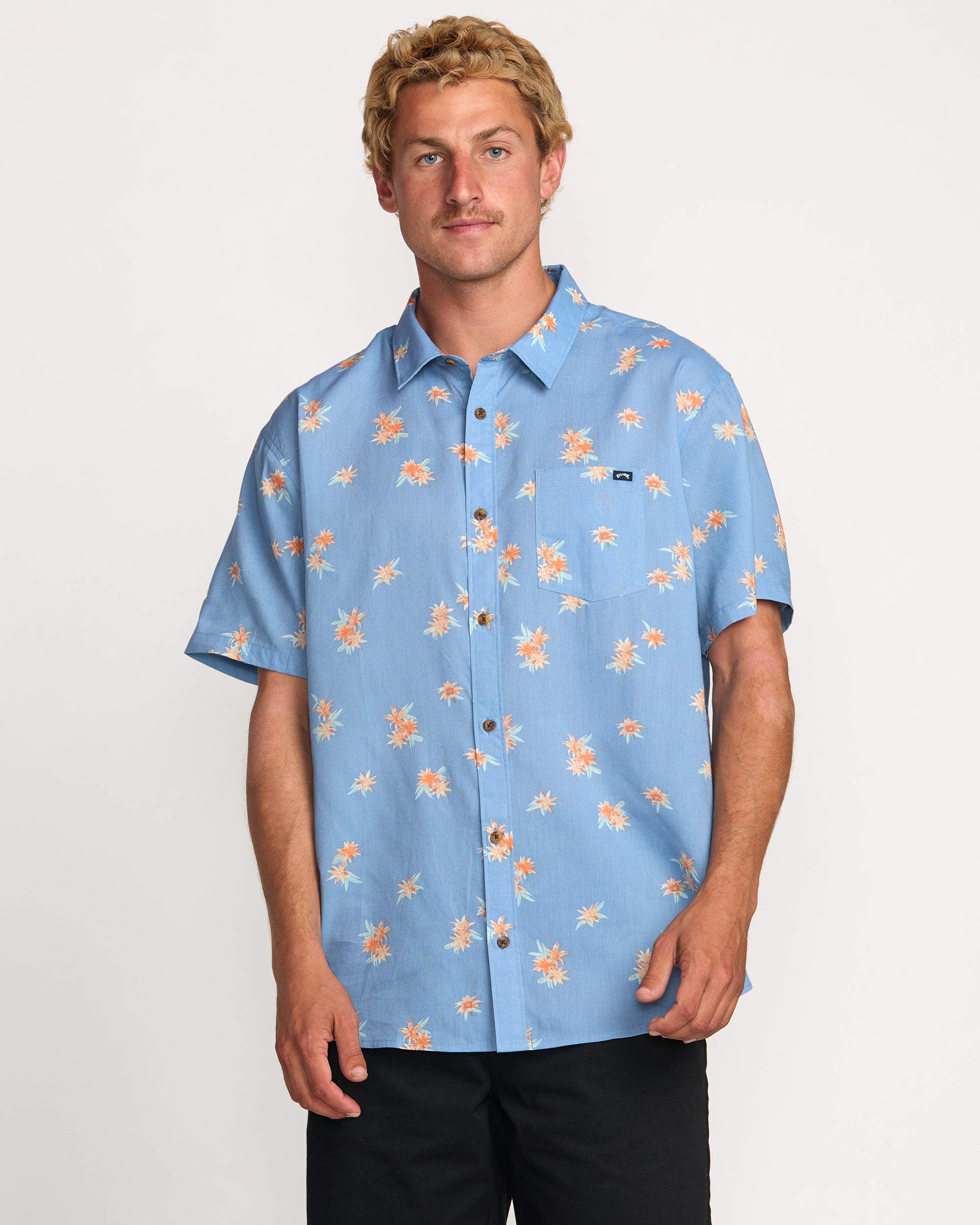 Sundays Mini Short Sleeve Shirt - Carolina Blue