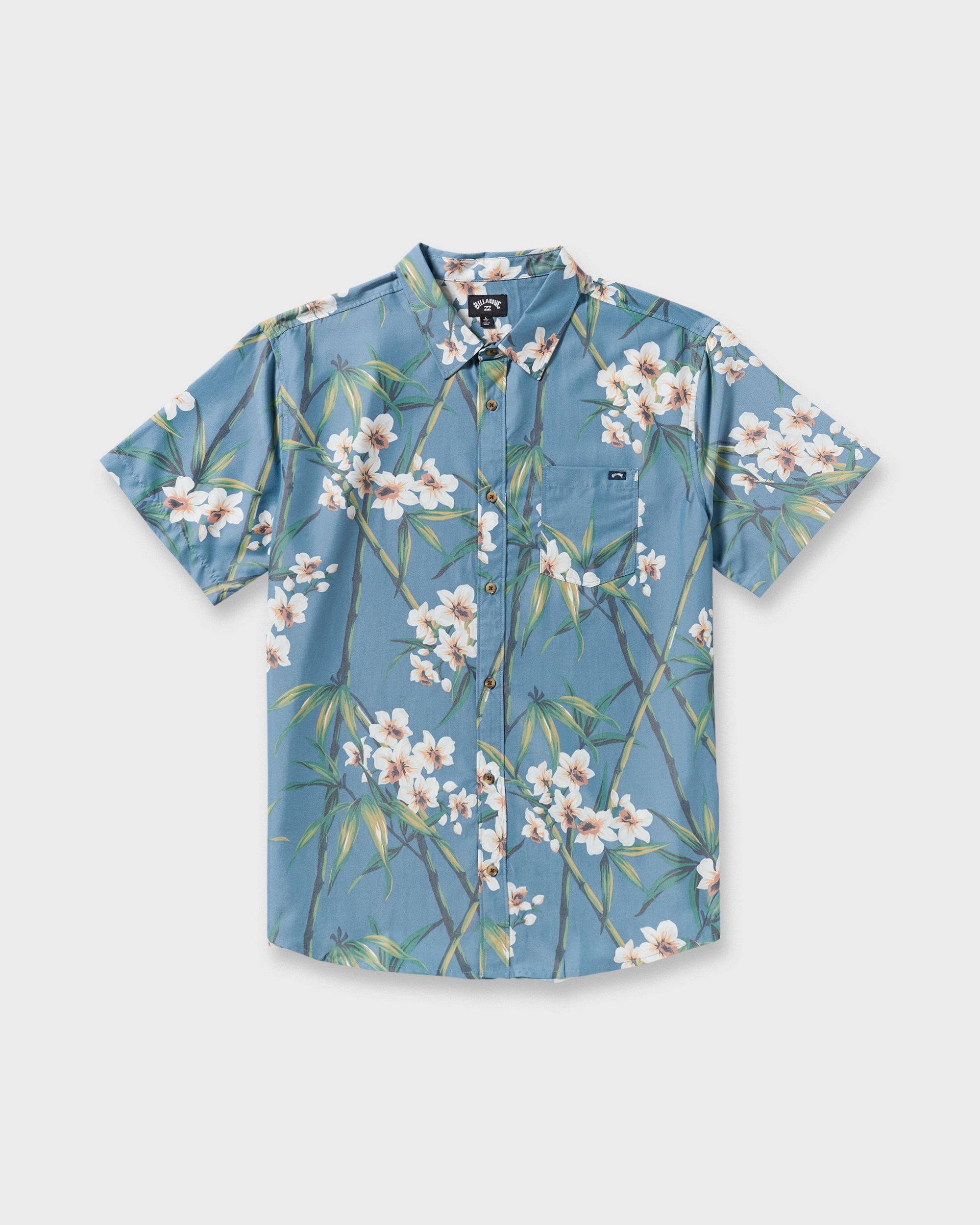 Sundays Lounge Short Sleeve Shirt - Steel Blue - Image 6