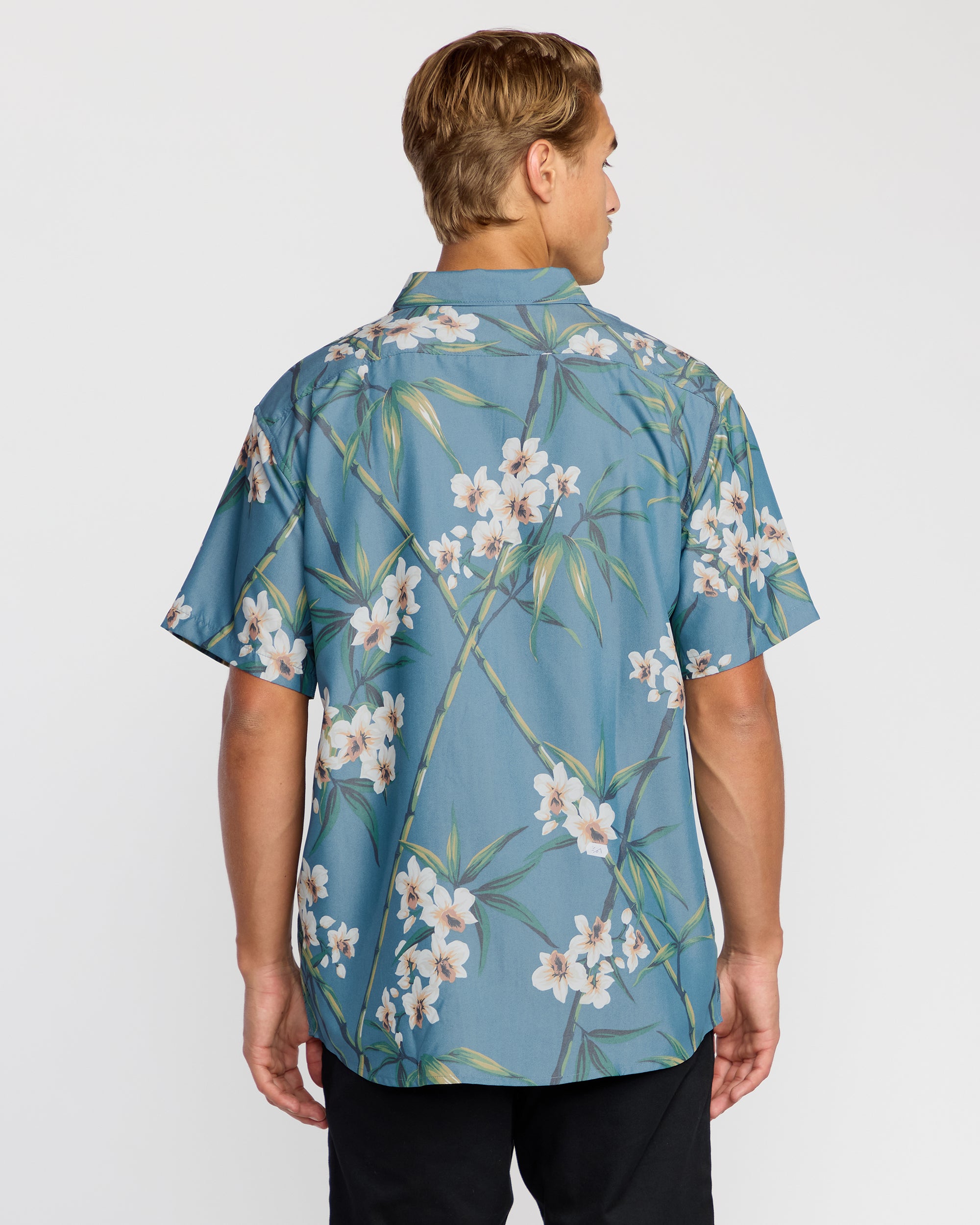 Sundays Lounge Short Sleeve Shirt - Steel Blue - Image 2