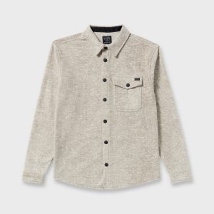 Furnace Long Sleeve Flannel Shirt - Gravel