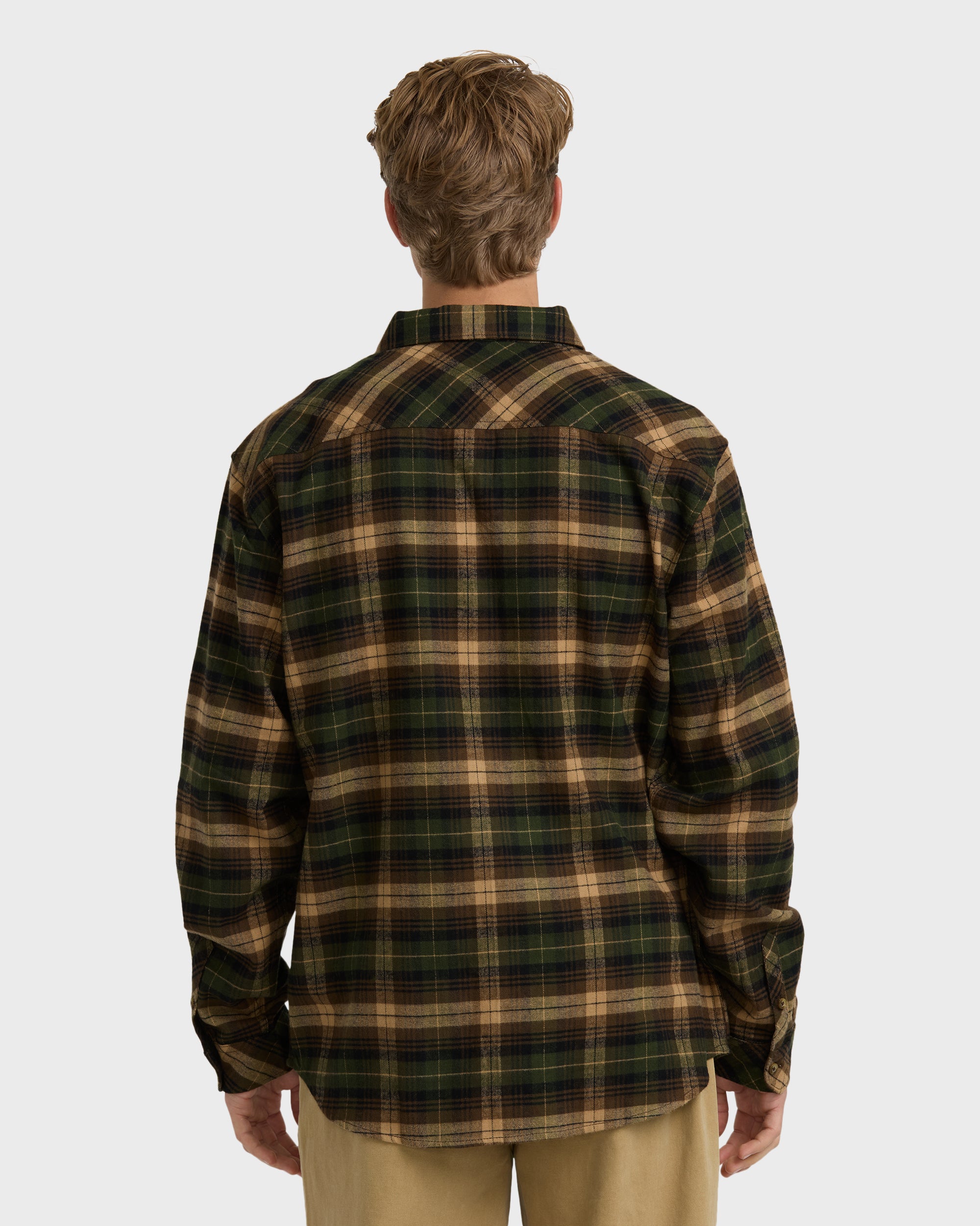 Coastline Long Sleeve Flannel Shirt - Forest - Image 2