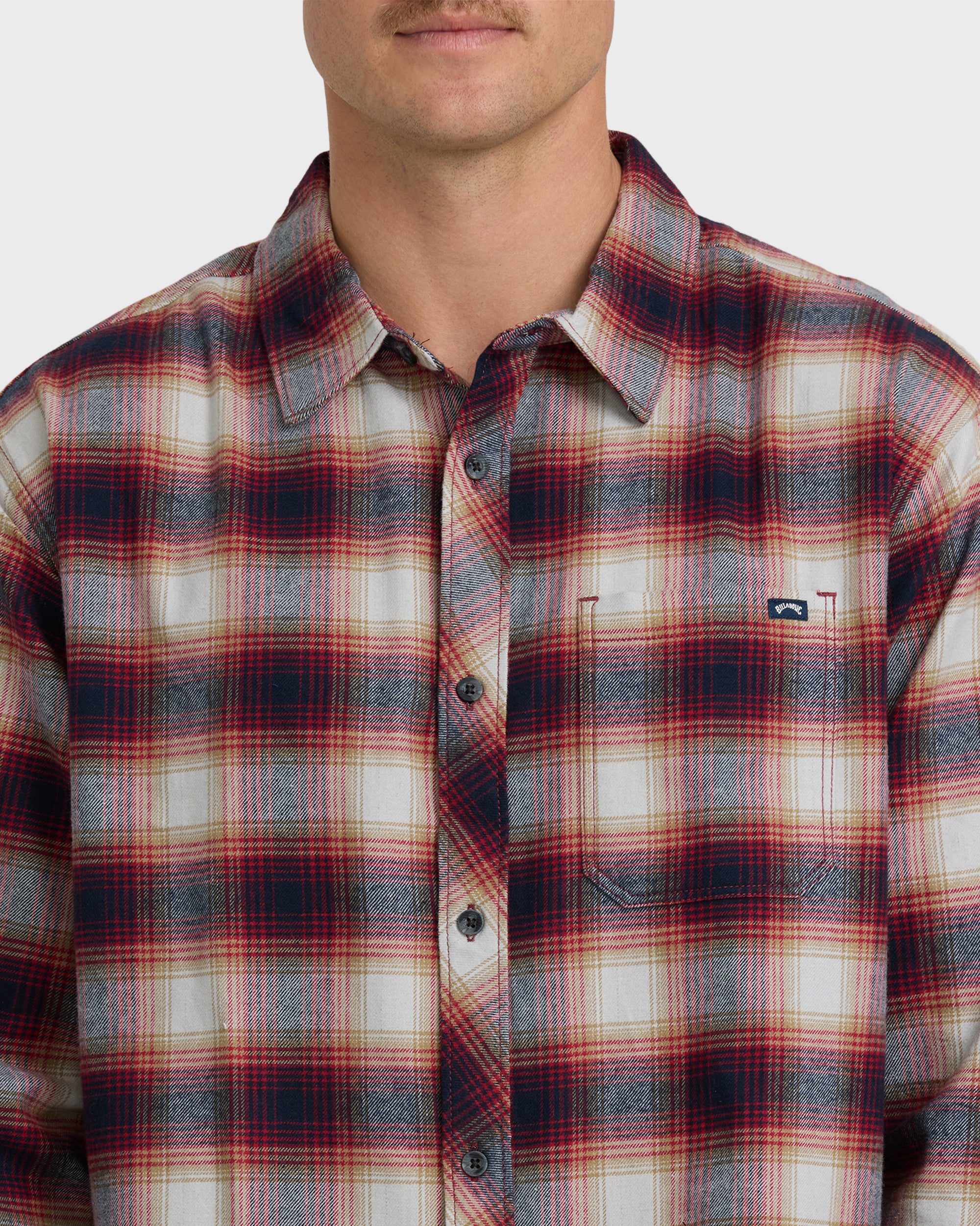 Coastline Long Sleeve Flannel Shirt - Plum - Image 5