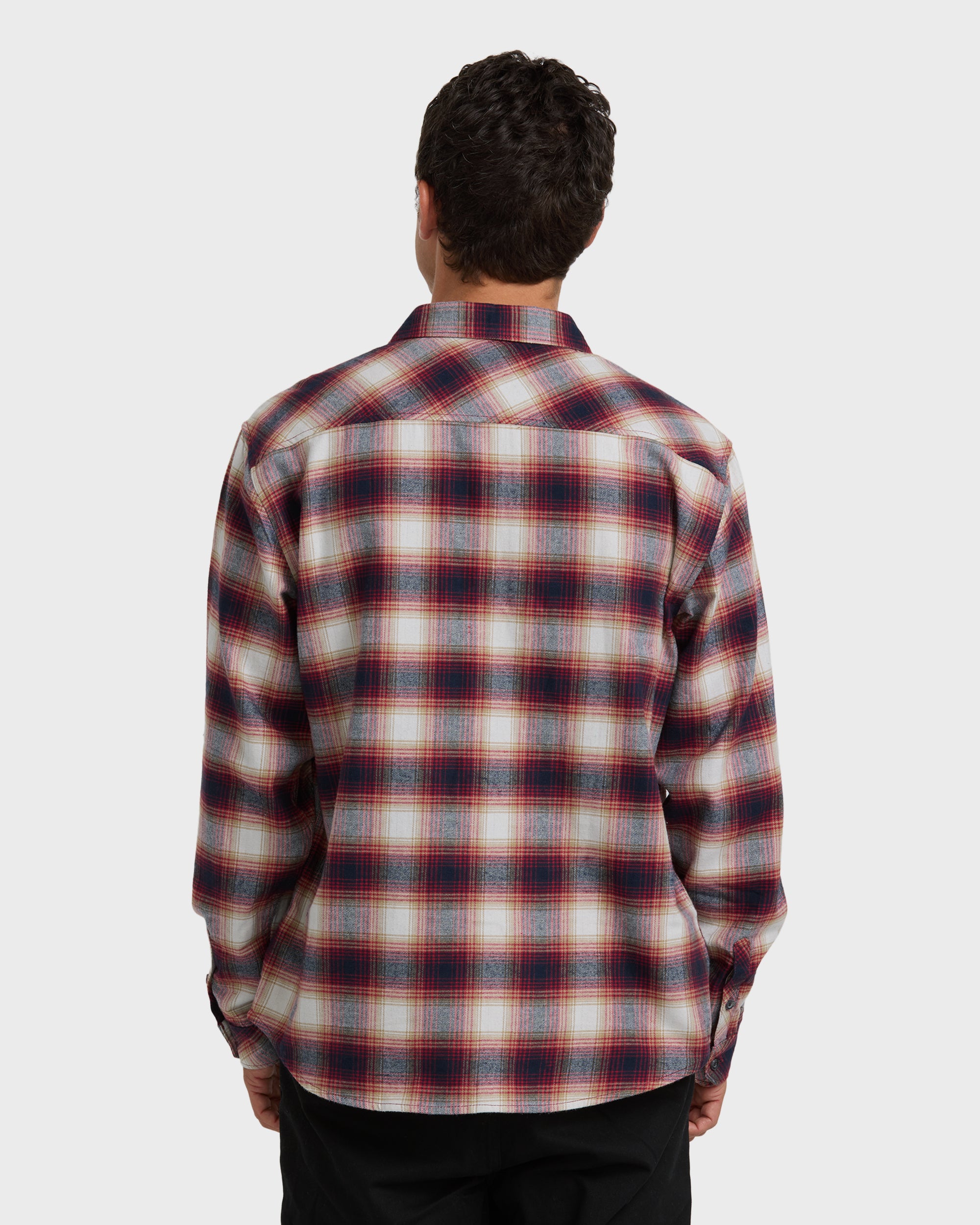 Coastline Long Sleeve Flannel Shirt - Plum - Image 2