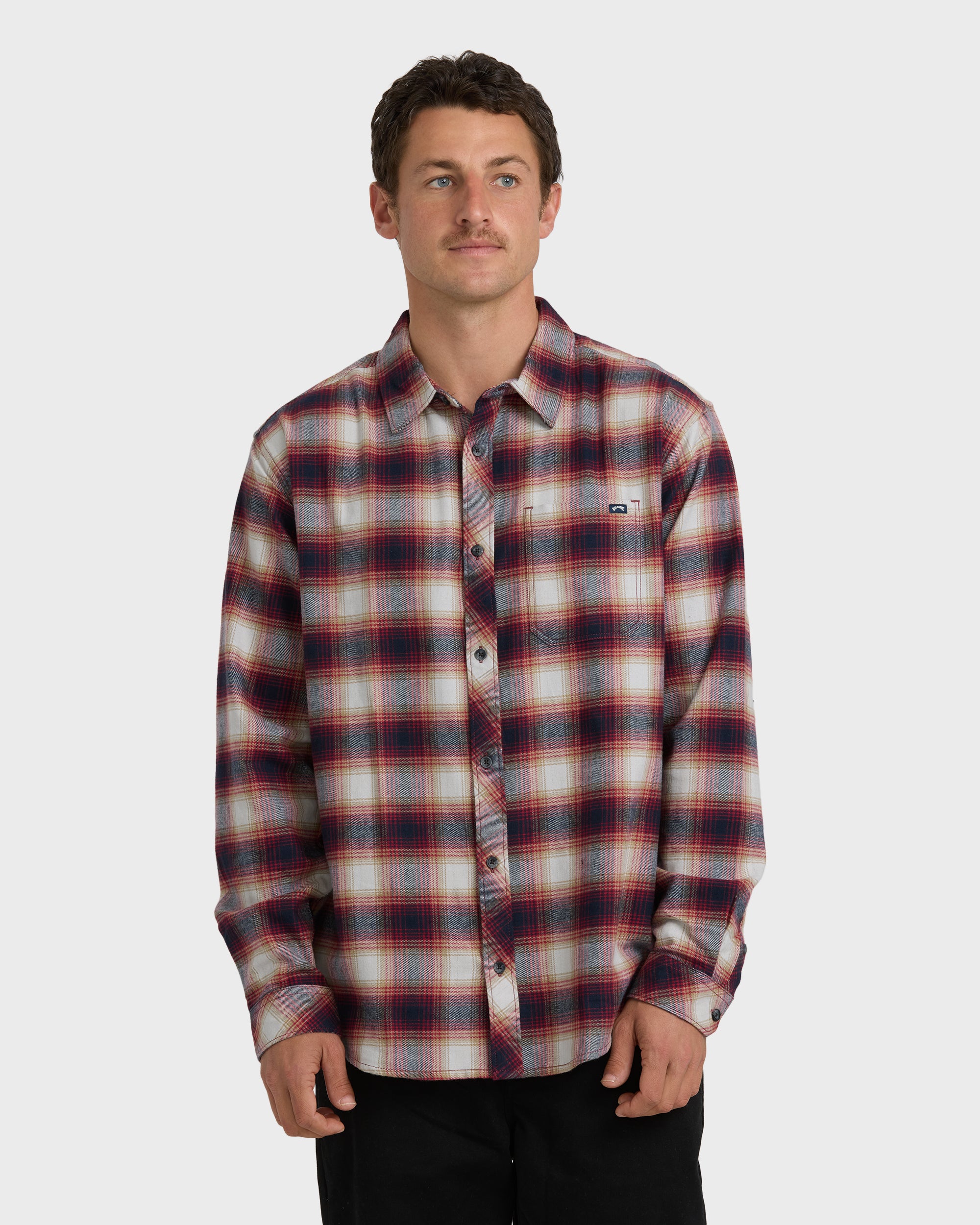 Coastline Long Sleeve Flannel Shirt - Plum