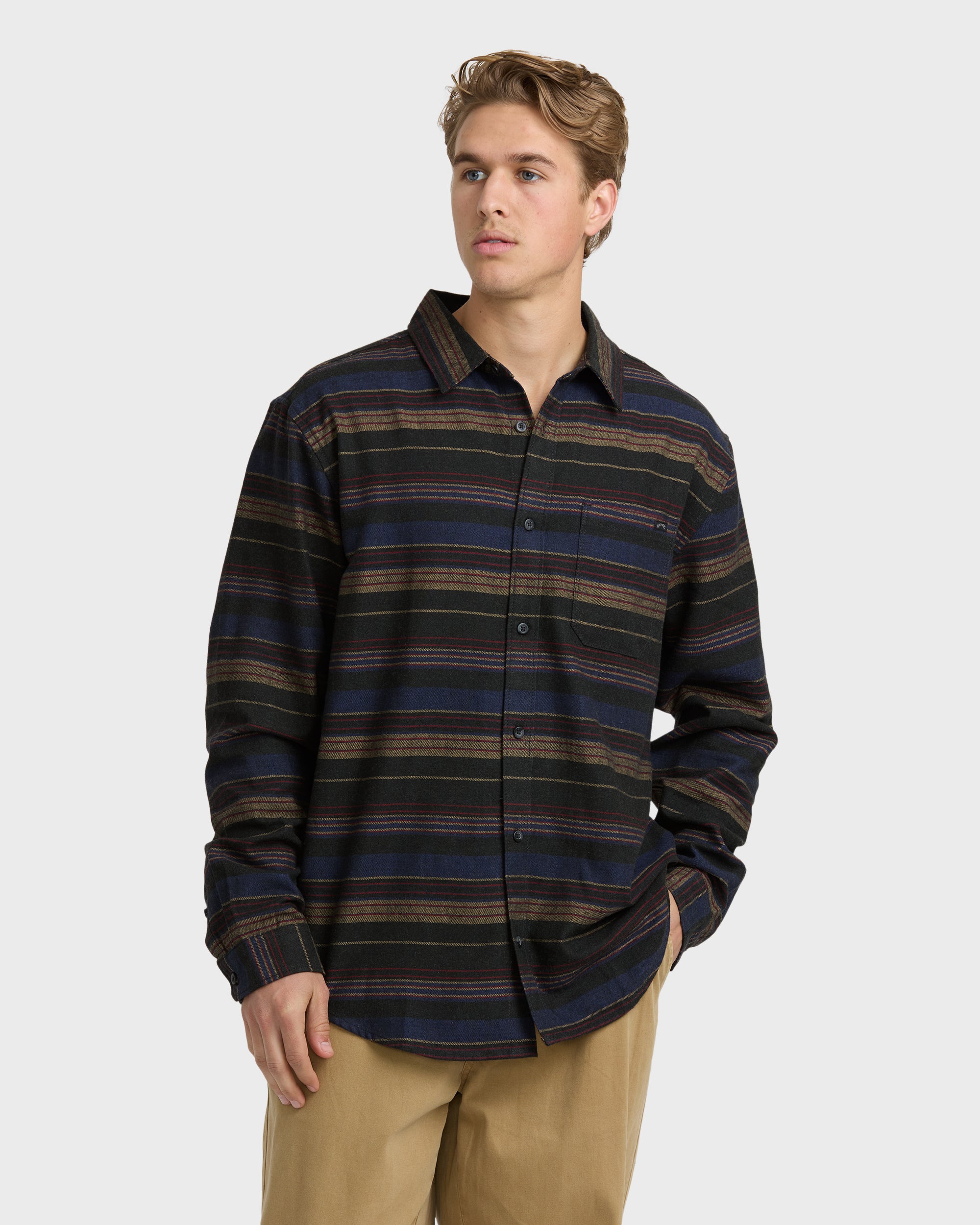Coastline Long Sleeve Flannel Shirt - Stealth