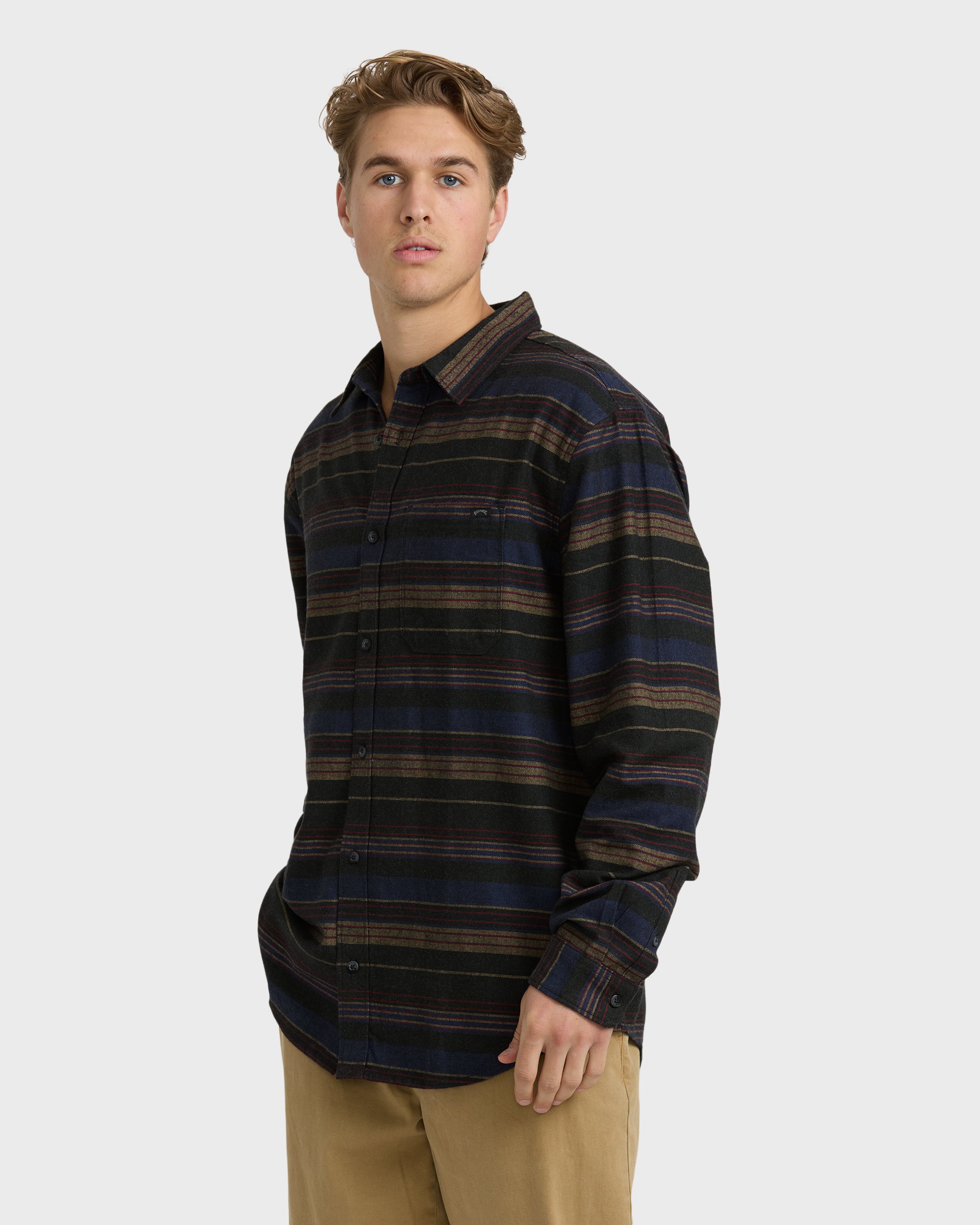 Coastline Long Sleeve Flannel Shirt - Stealth - Image 3