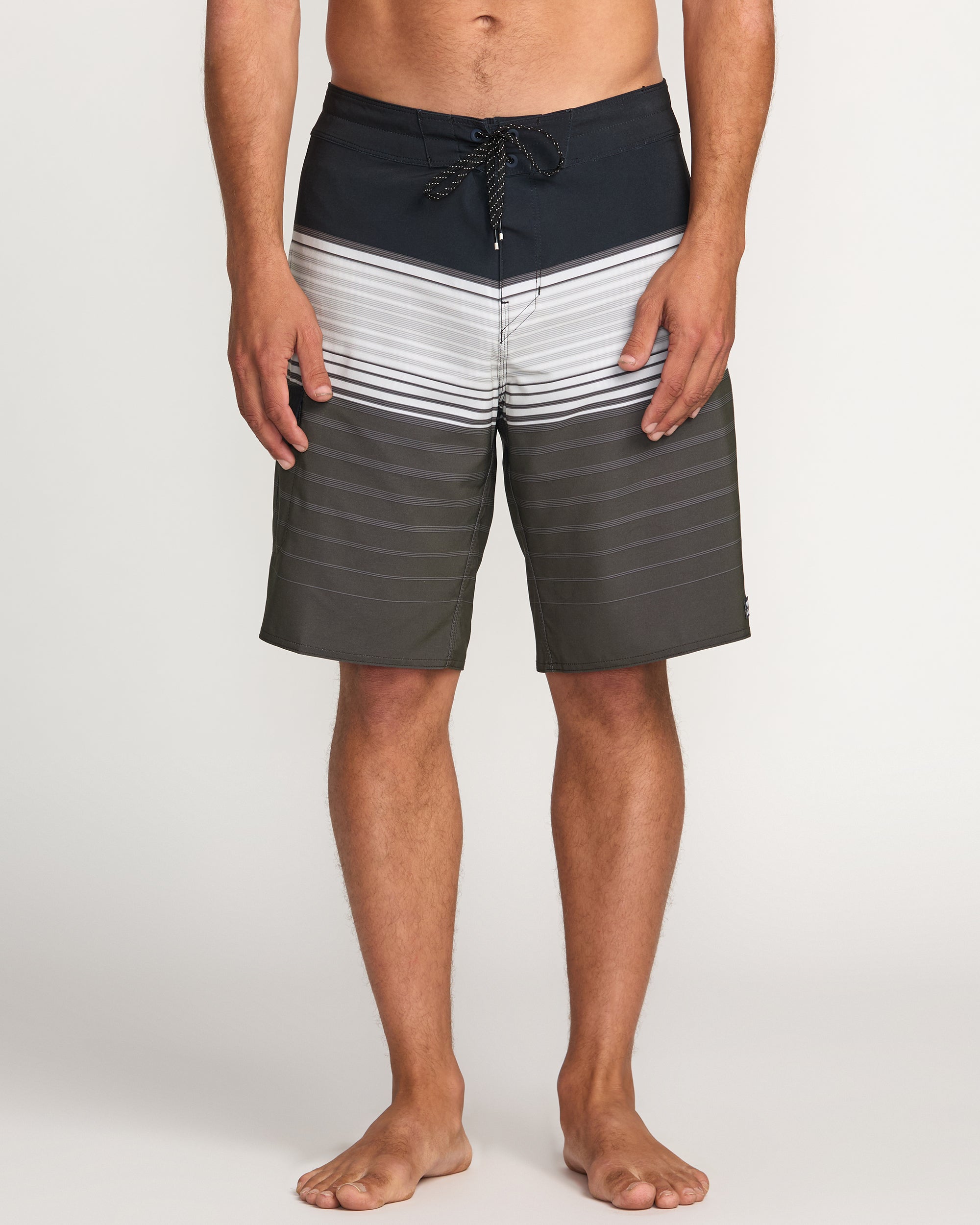 All Day Stripe Pro Performance 20 Boardshorts - Pewter
