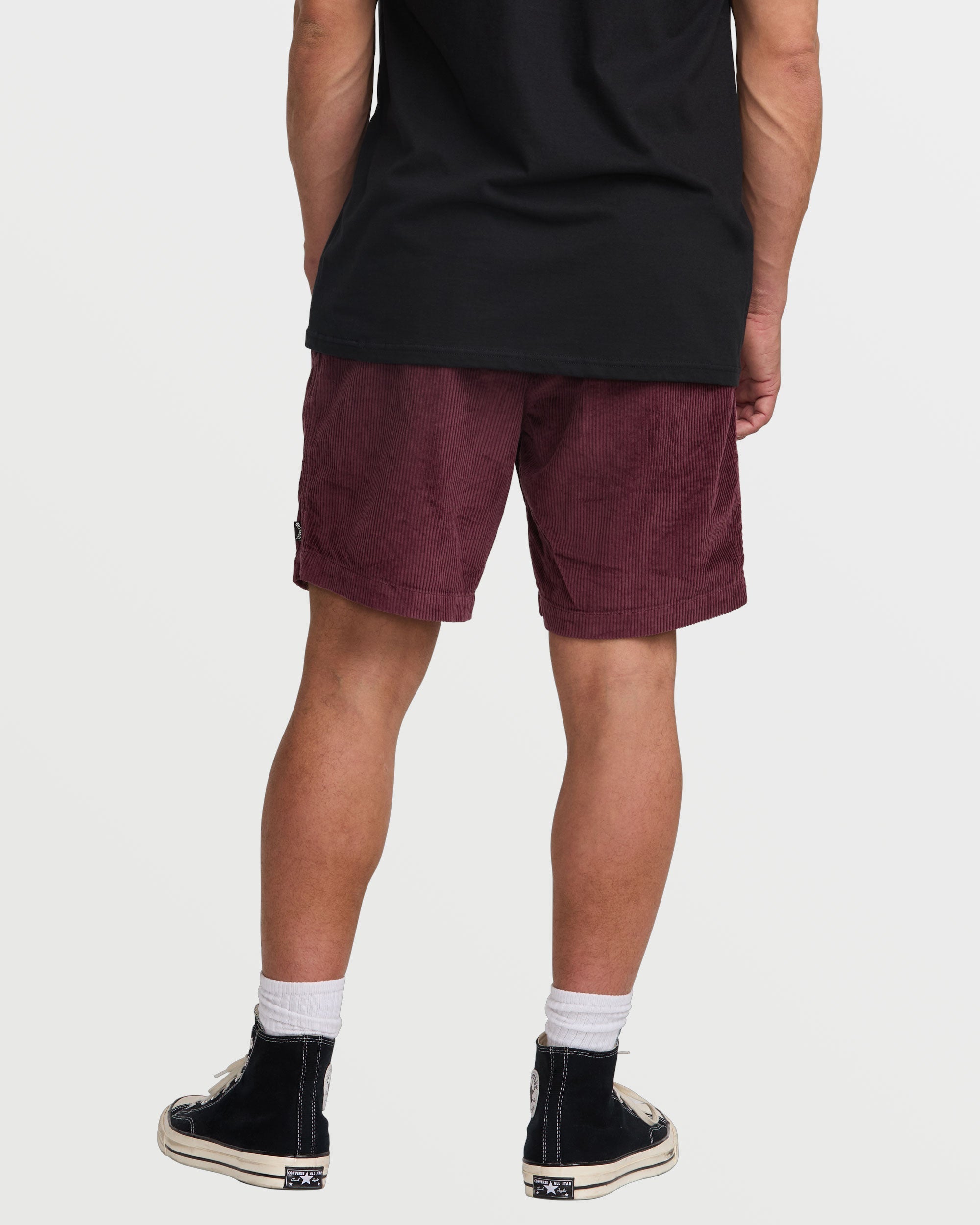 Larry Laybacks 19 Cord Shorts - Plum - Image 2