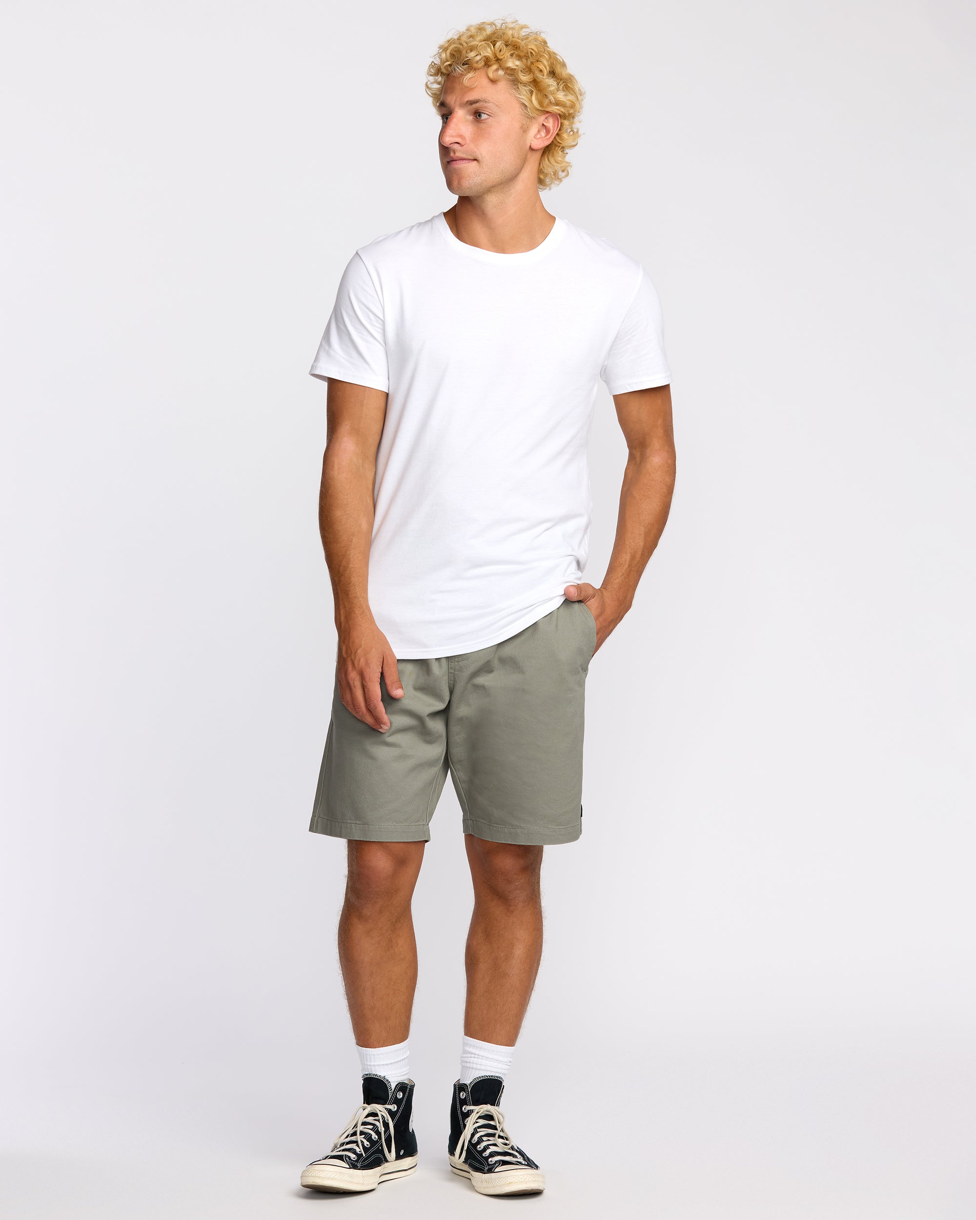 Larry Laybacks 19 Twill Shorts - Green Ash - Image 4