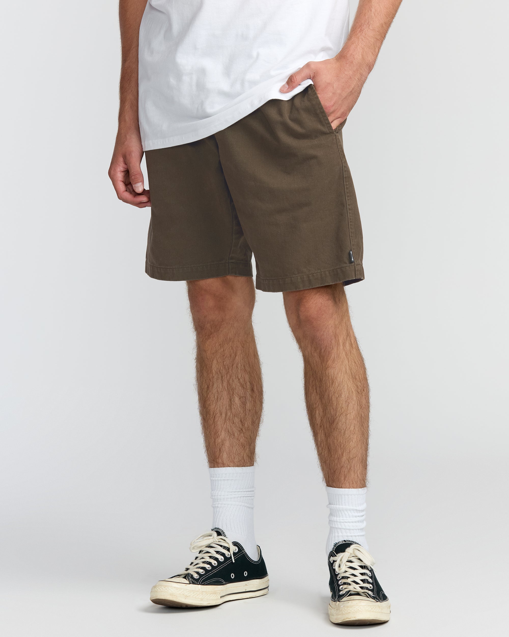Larry Laybacks 19 Twill Shorts - Rustic Brown