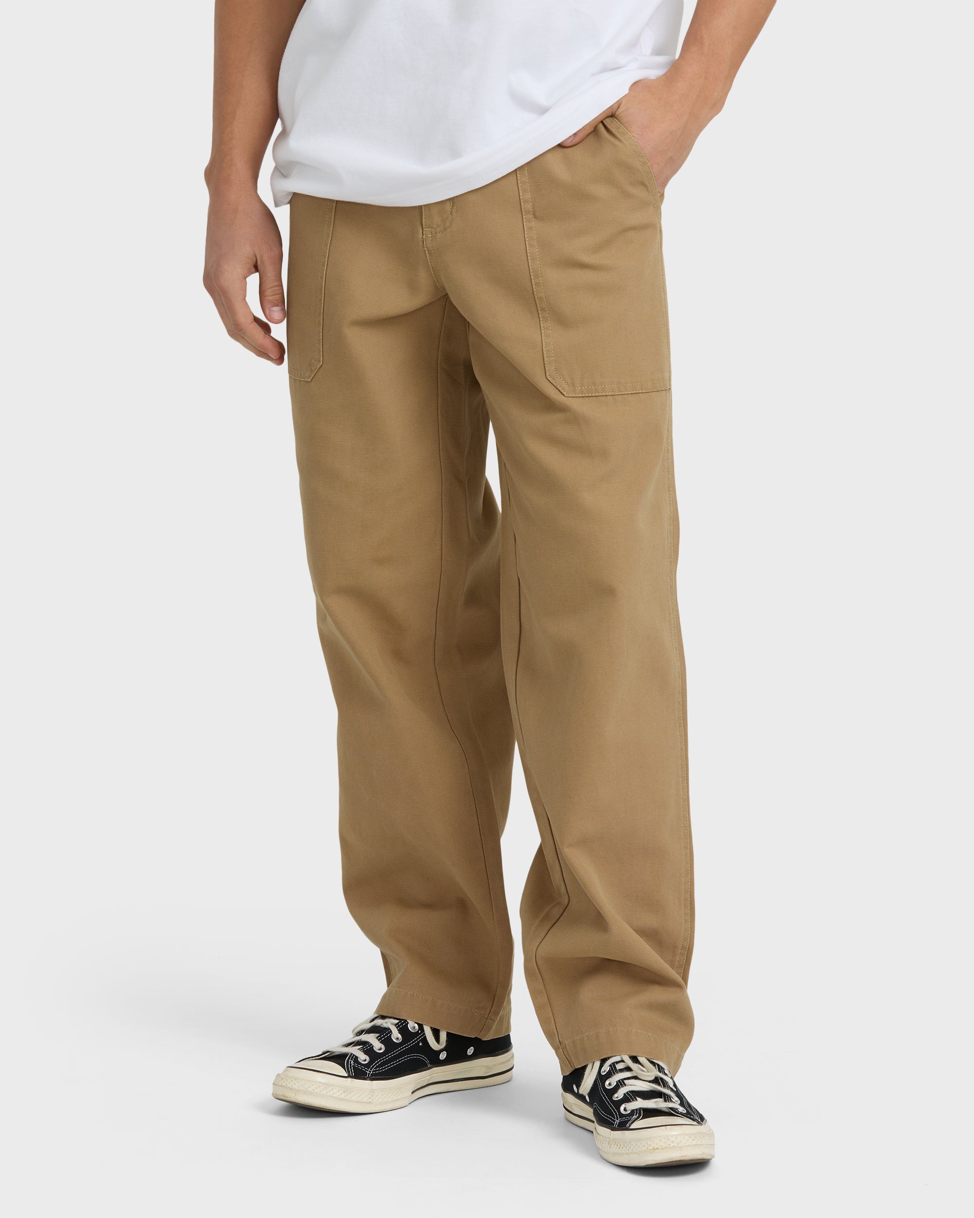 Stamped Garage Patch Pants - Gravel