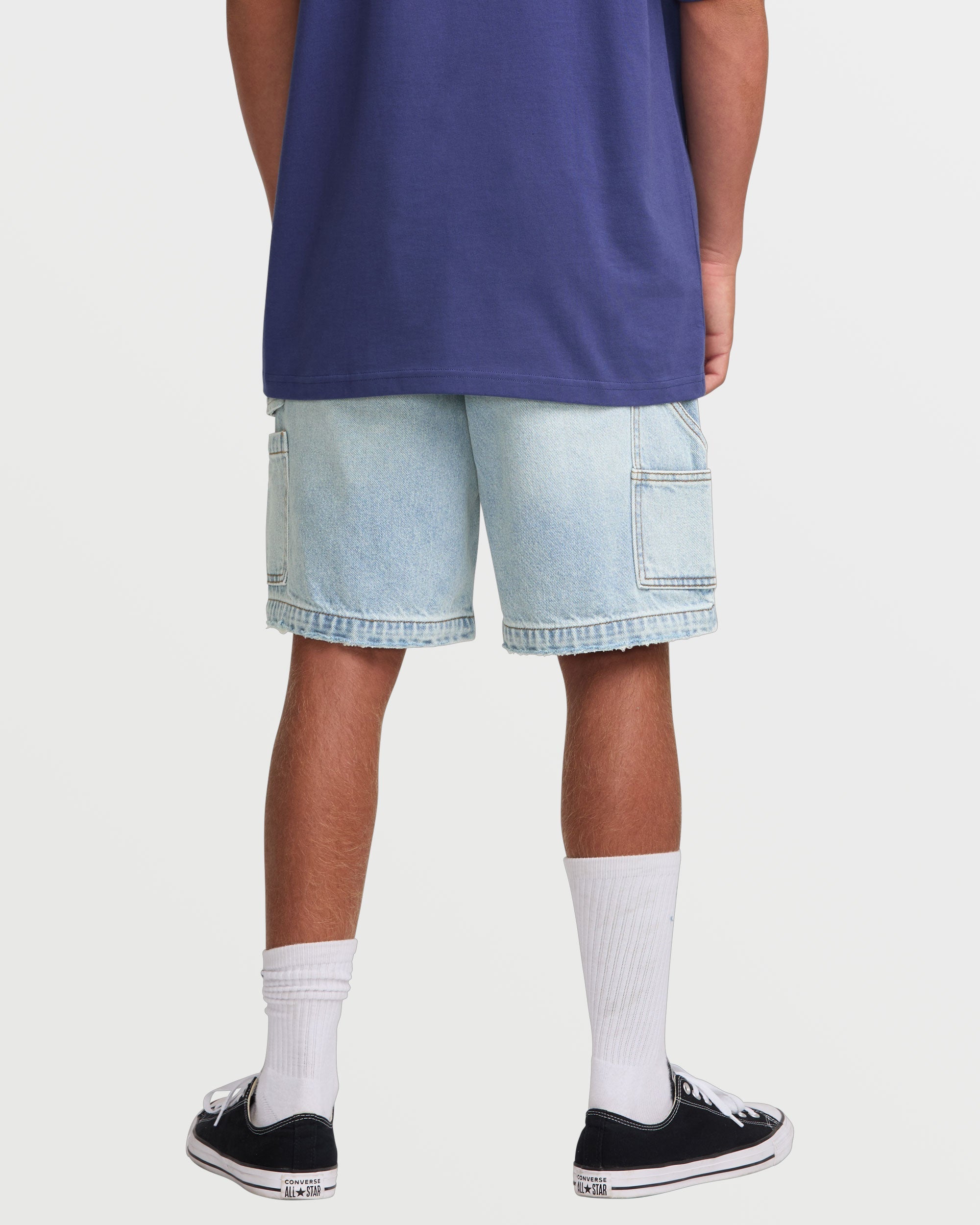 Bad Dog 21 Shorts - Bleached Aqua - Image 2