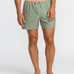 Dbah Panel Laybacks Swim Trunk - Green Ash