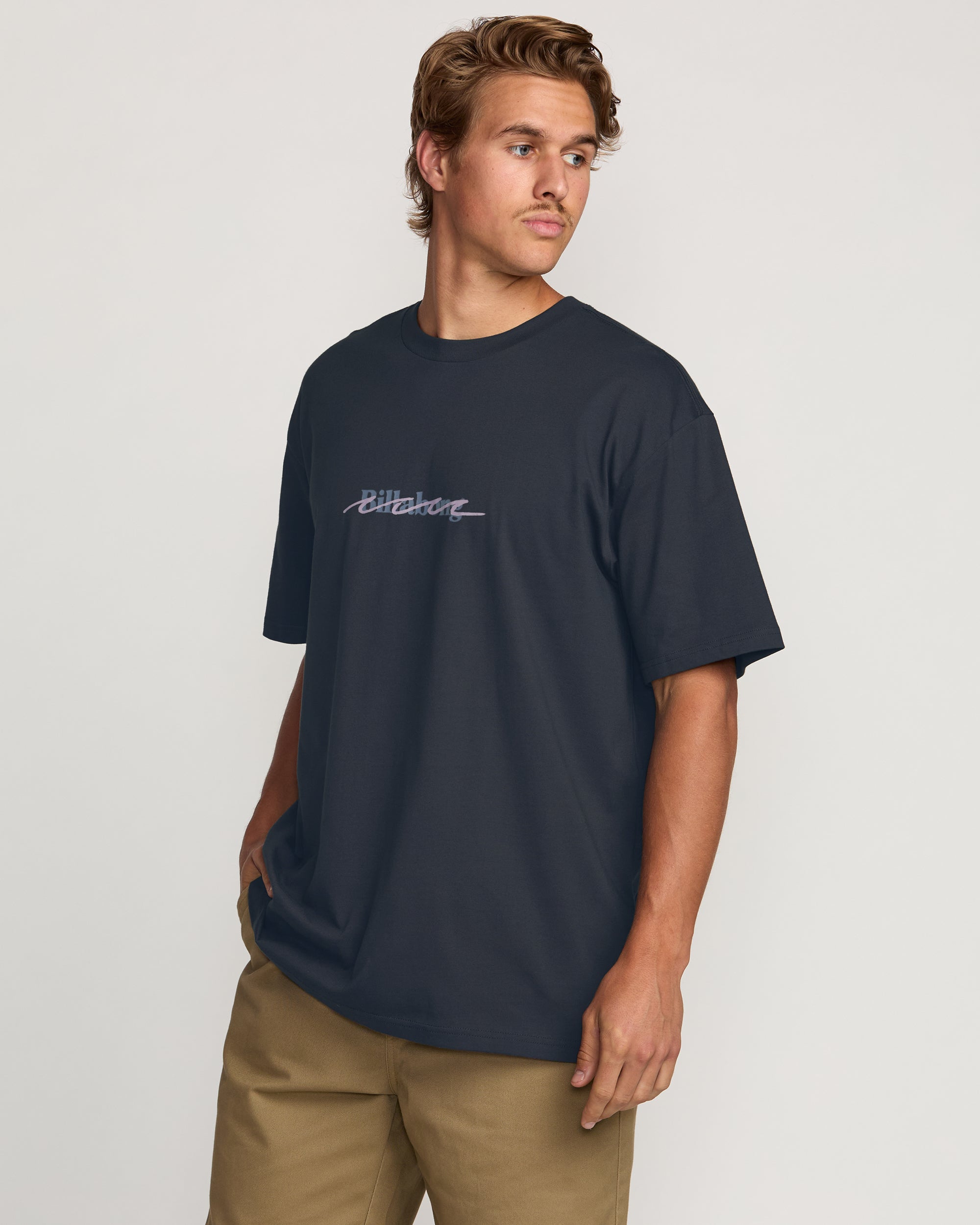 Triple Up Regular Tee - Aged Indigo - Image 6