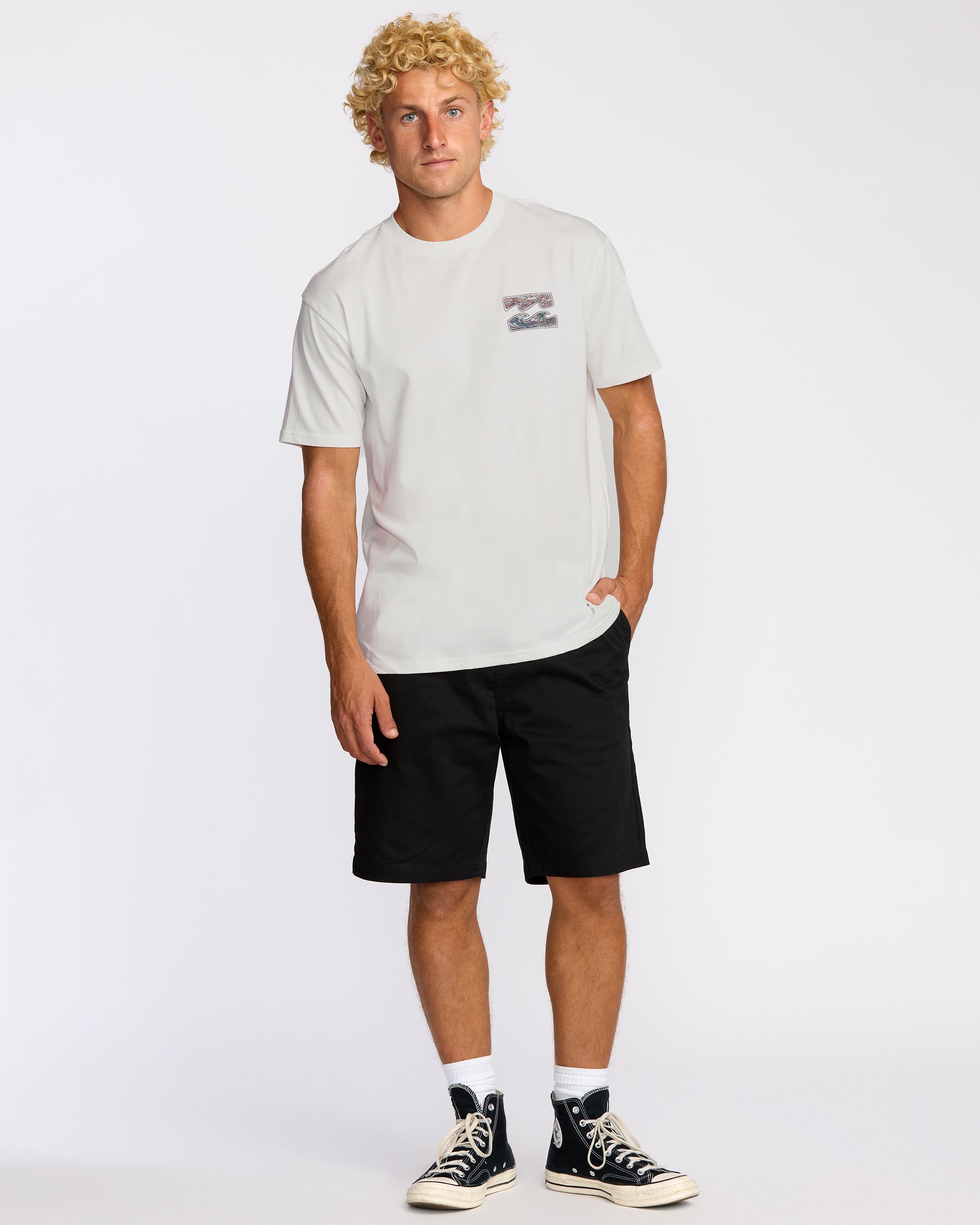 Crayon Wave Premium Short Sleeve T-Shirt - Off White - Image 4