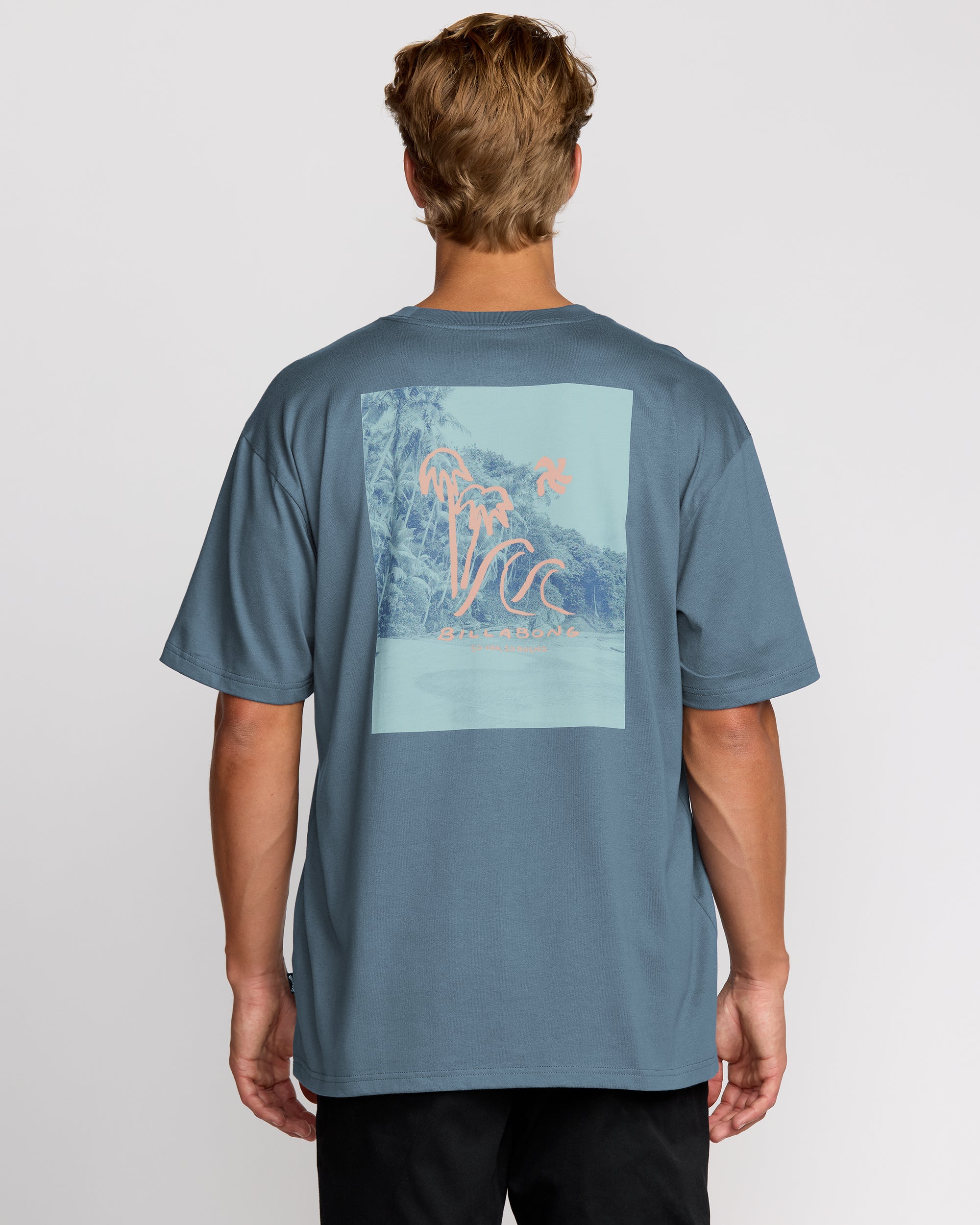 So Far Regular Short Sleeve T-Shirt - Steel Blue - Image 2