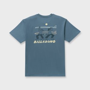 Split The Peak Regular Short Sleeve T-Shirt - Steel Blue