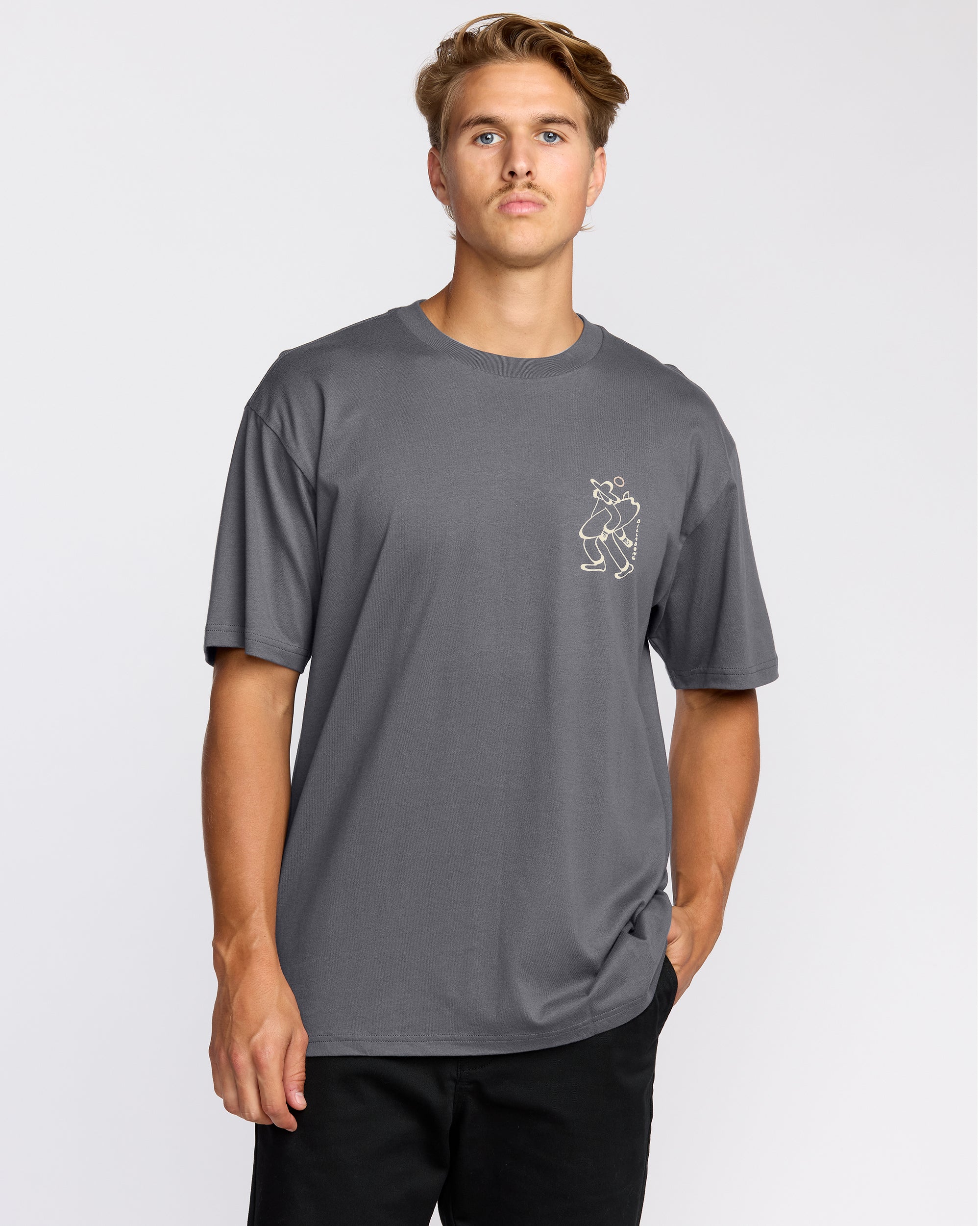 Up The Beach Regular Short Sleeve T-Shirt - Char - Image 3