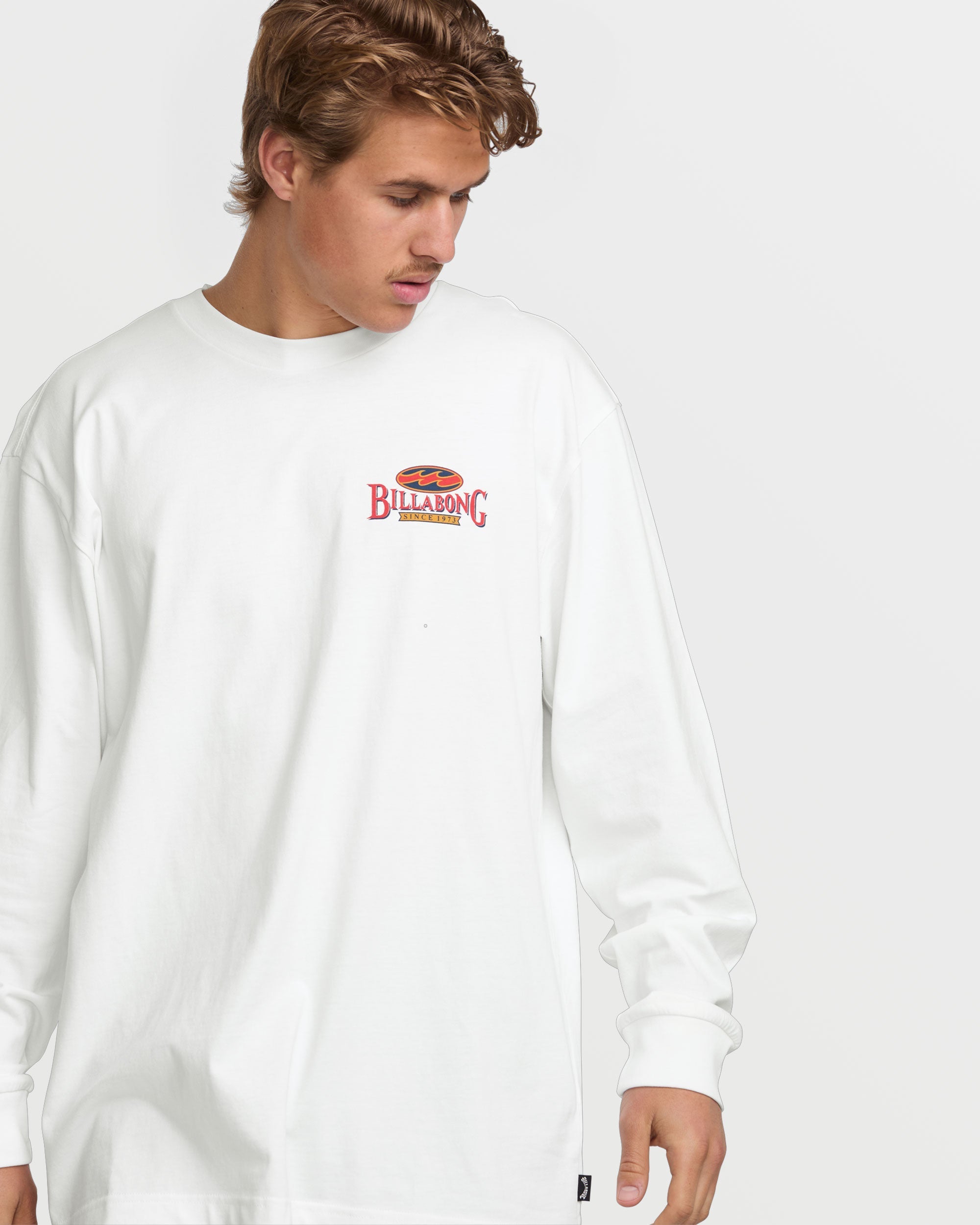 Double Spread OG Long Sleeve Tee - White - Image 4