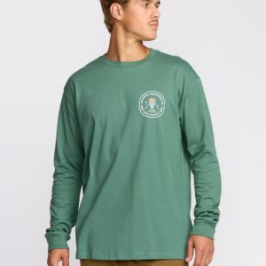 Desert Flower Regular Long Sleeve T-Shirt - Sage Green
