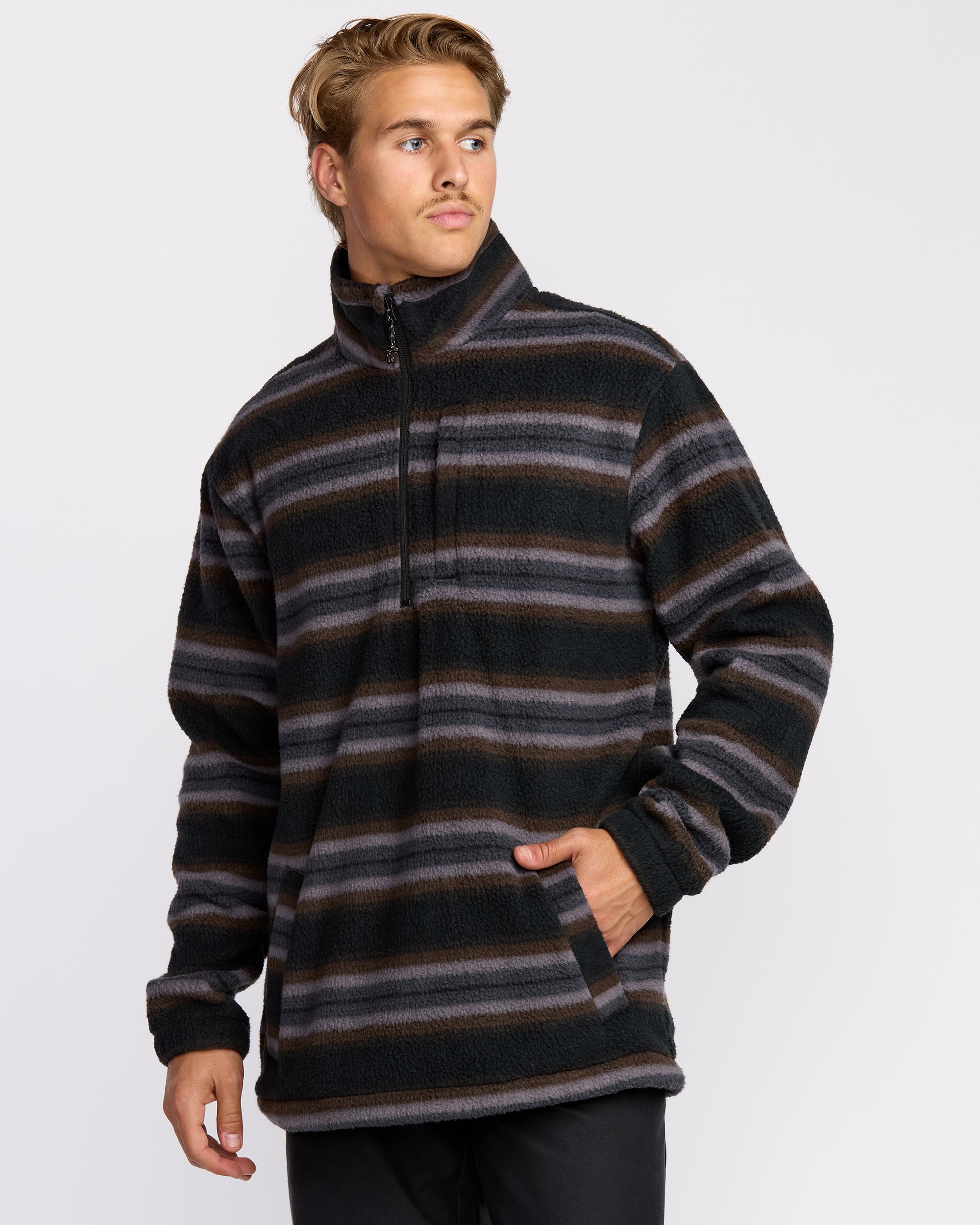 Boundary Mock Sweatshirt - Black