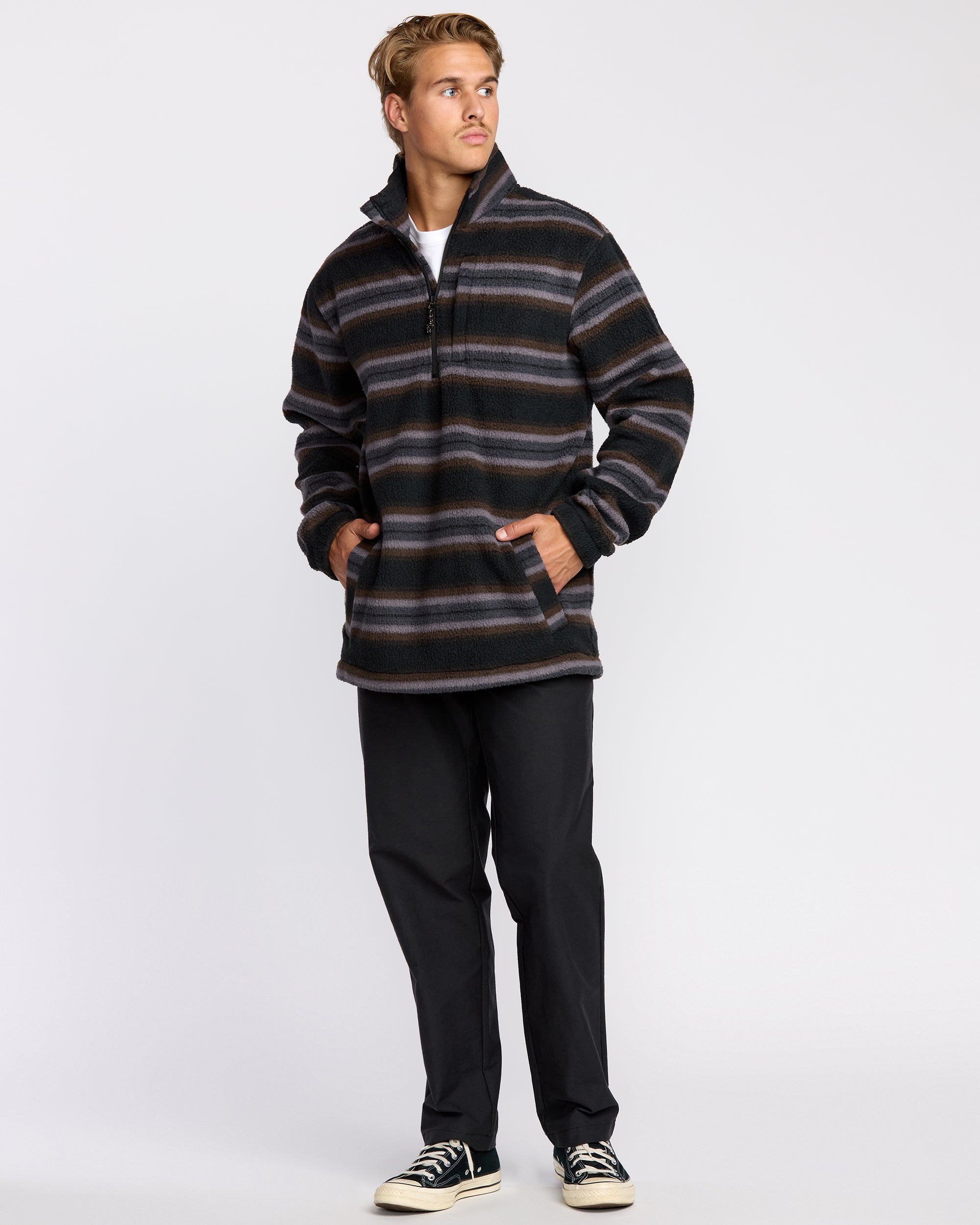 Boundary Mock Sweatshirt - Black - Image 4