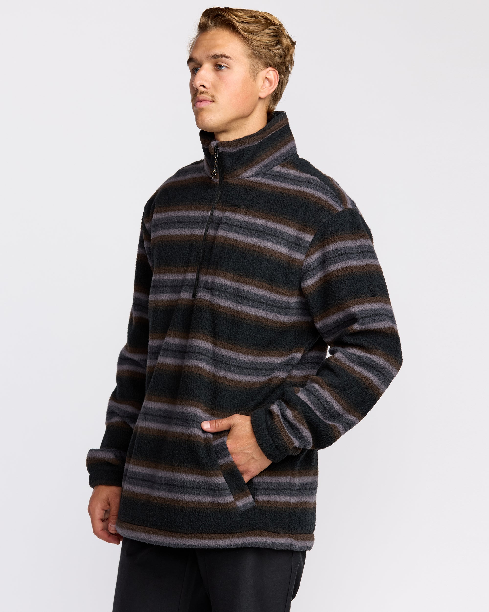 Boundary Mock Sweatshirt - Black - Image 3