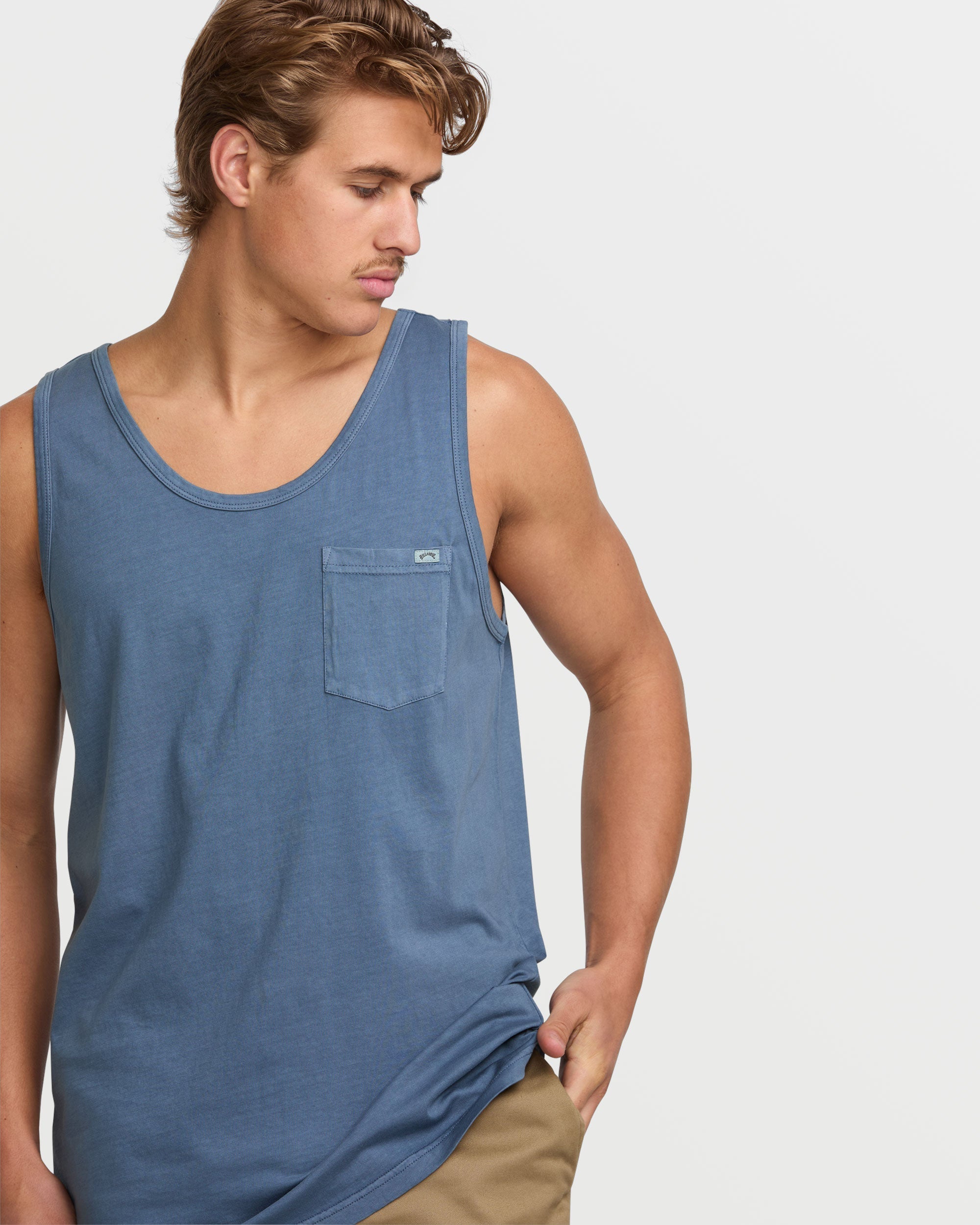 Essential Premium Wave Wash Tank - Slate Blue - Image 4