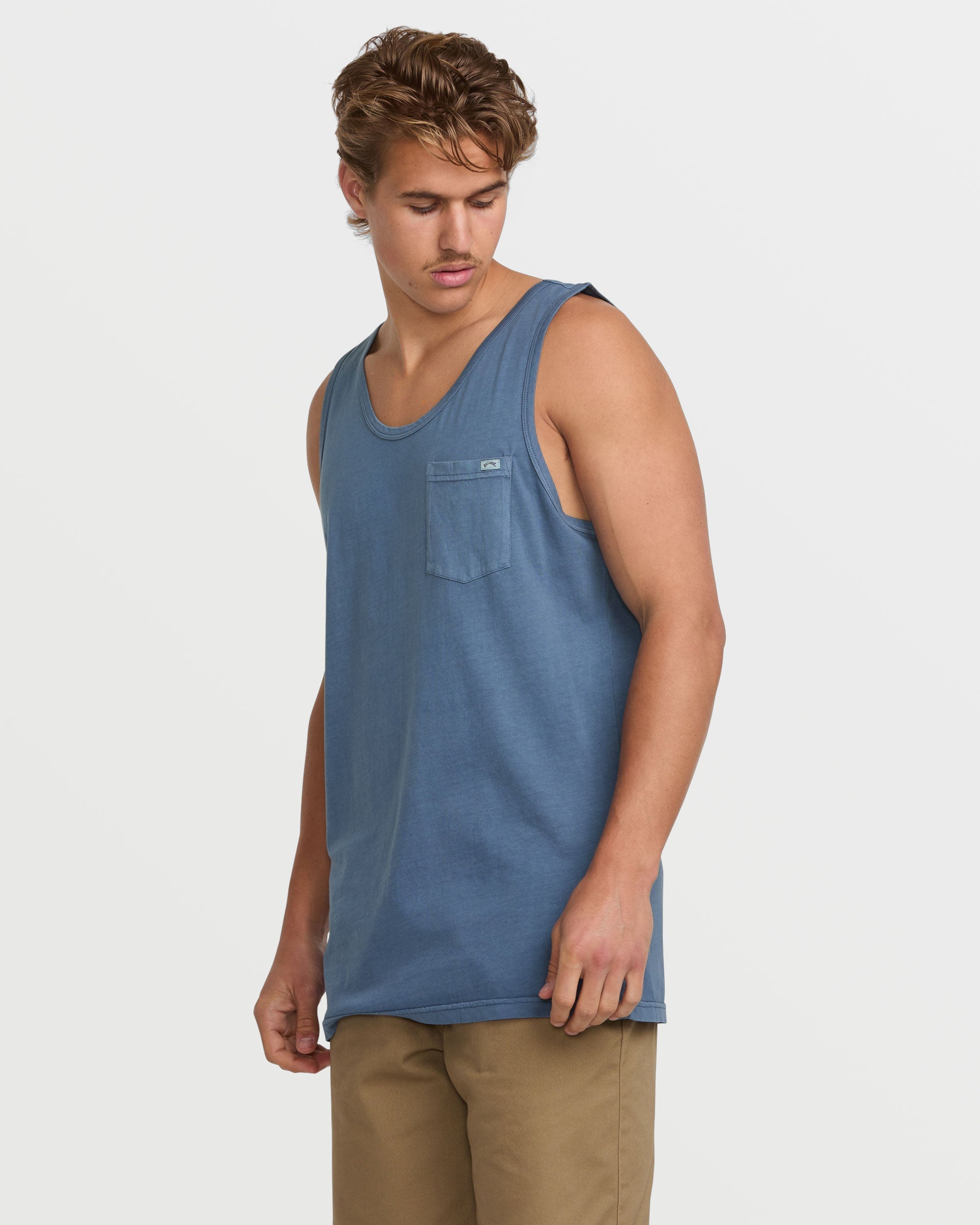 Essential Premium Wave Wash Tank - Slate Blue - Image 3