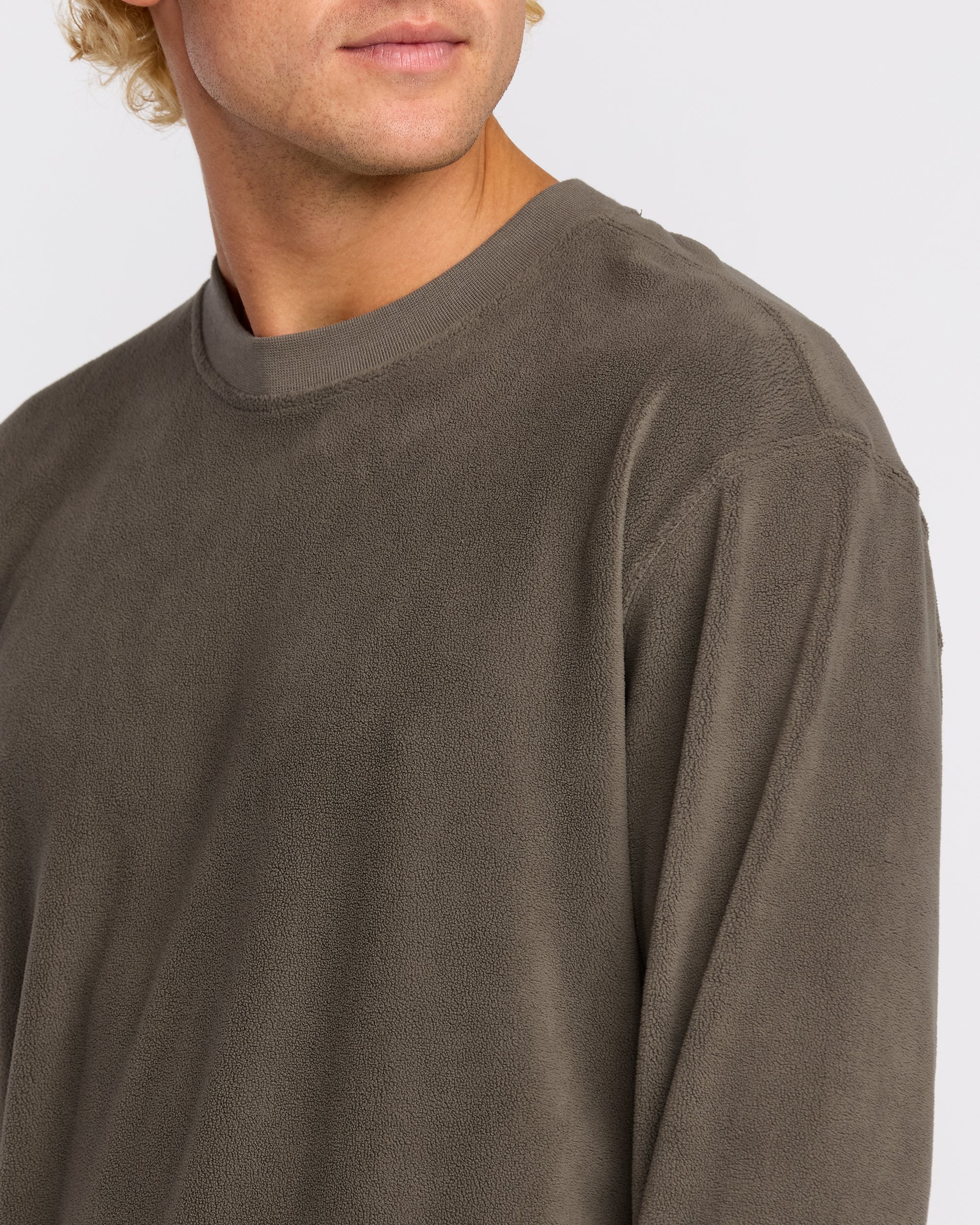 Torched Crewneck Sweatshirt - Brown - Image 2