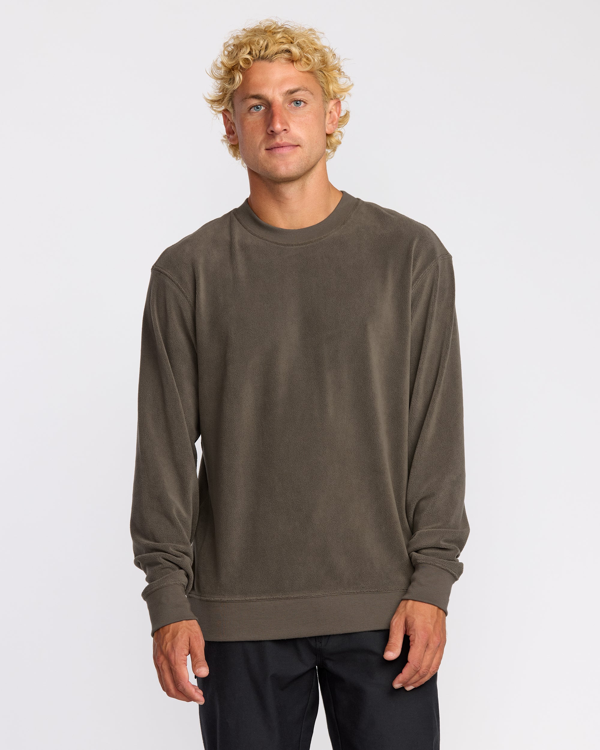 Torched Crewneck Sweatshirt - Brown