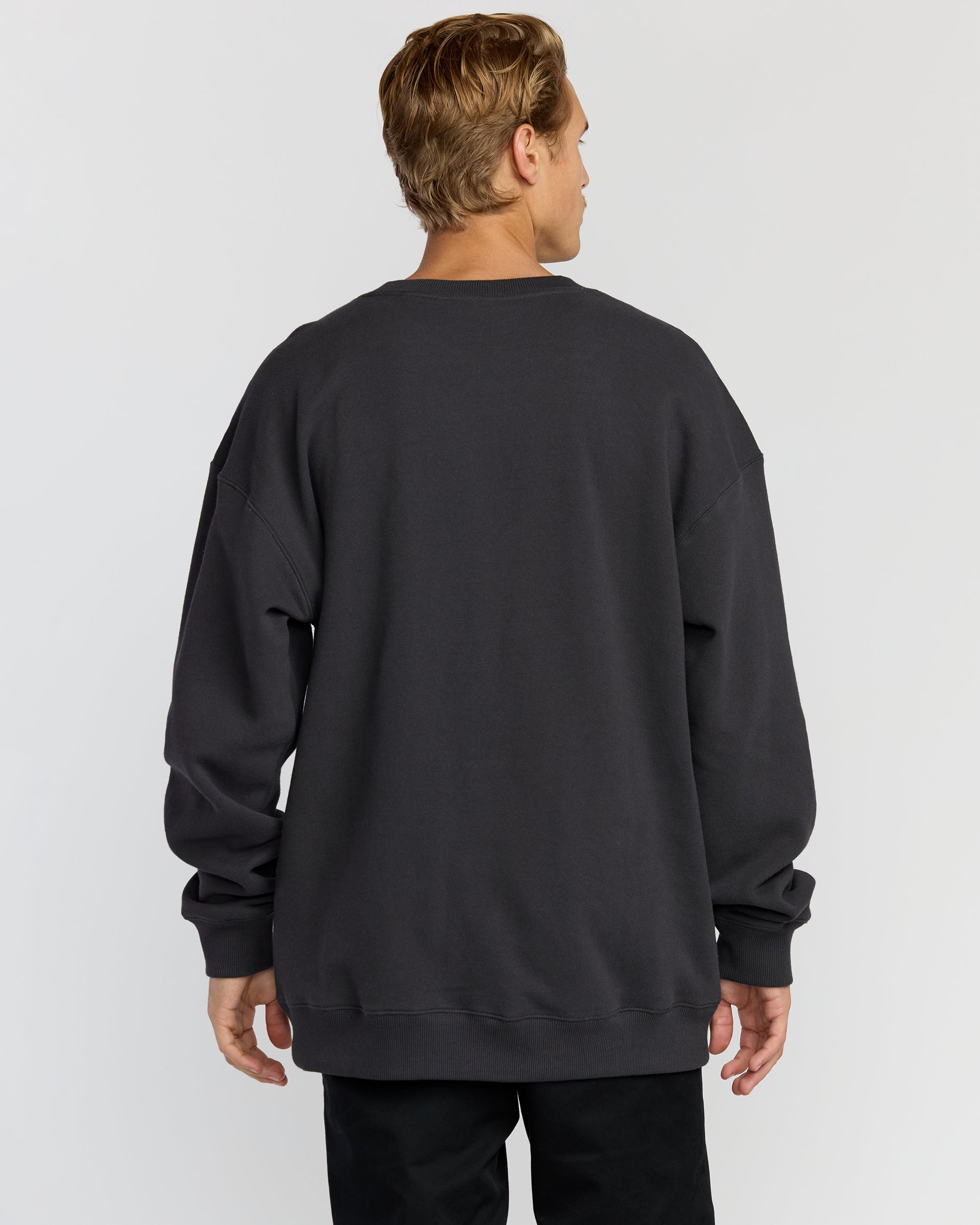 Iconic Emboss Crewneck Sweatshirt - Black - Image 5