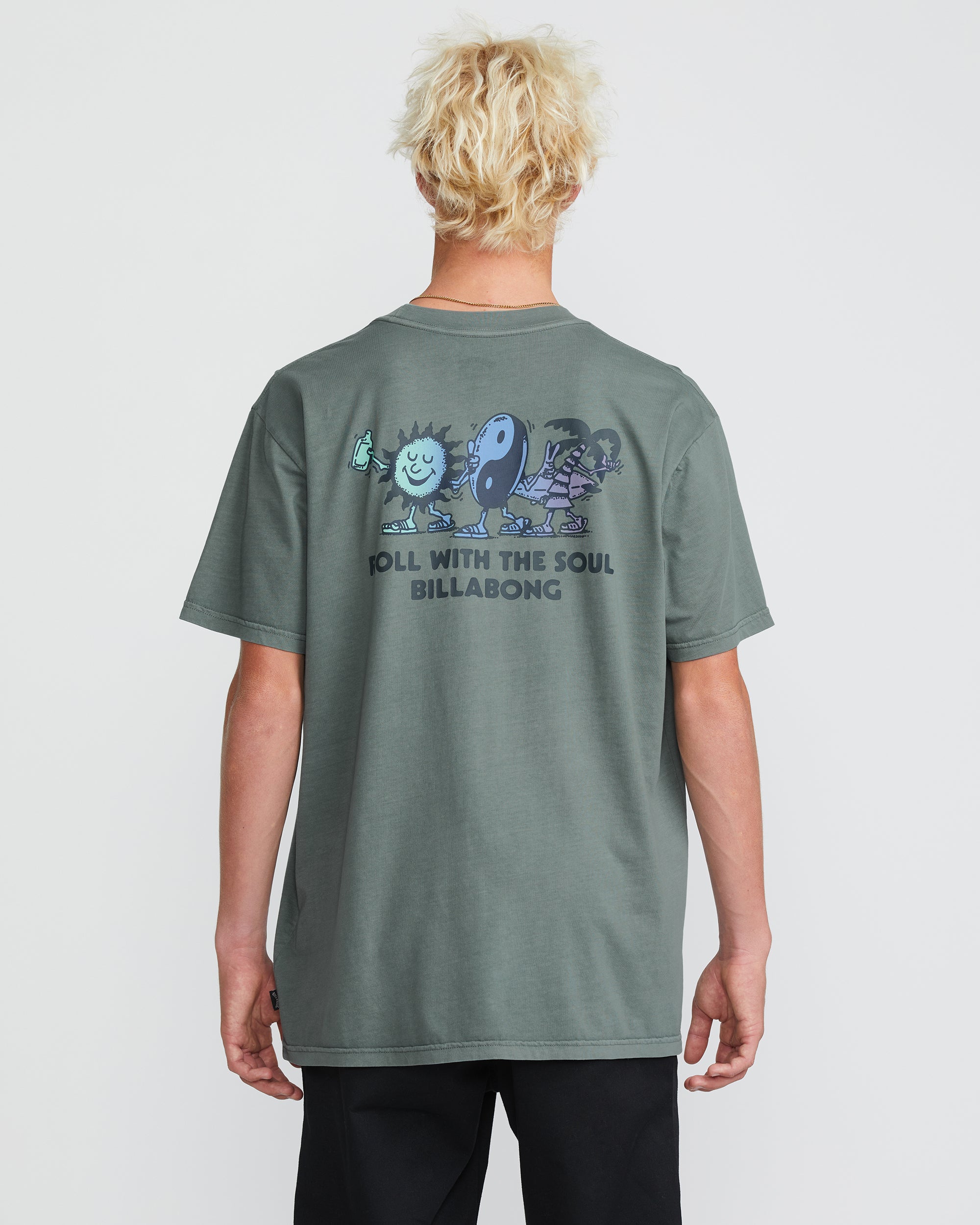 Roll Premium Wave Wash Short Sleeve Tee - Dark Slate - Image 6