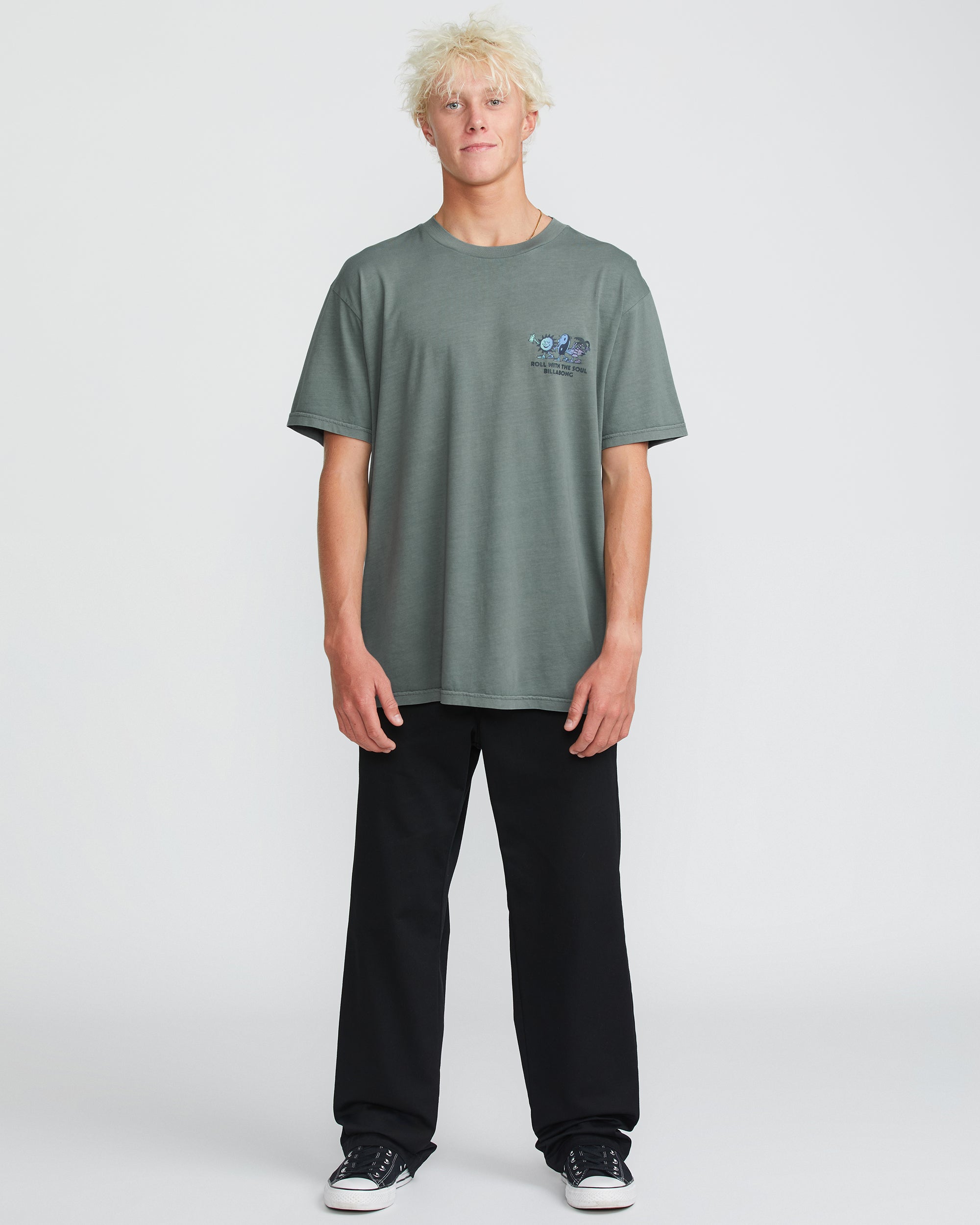 Roll Premium Wave Wash Short Sleeve Tee - Dark Slate - Image 7