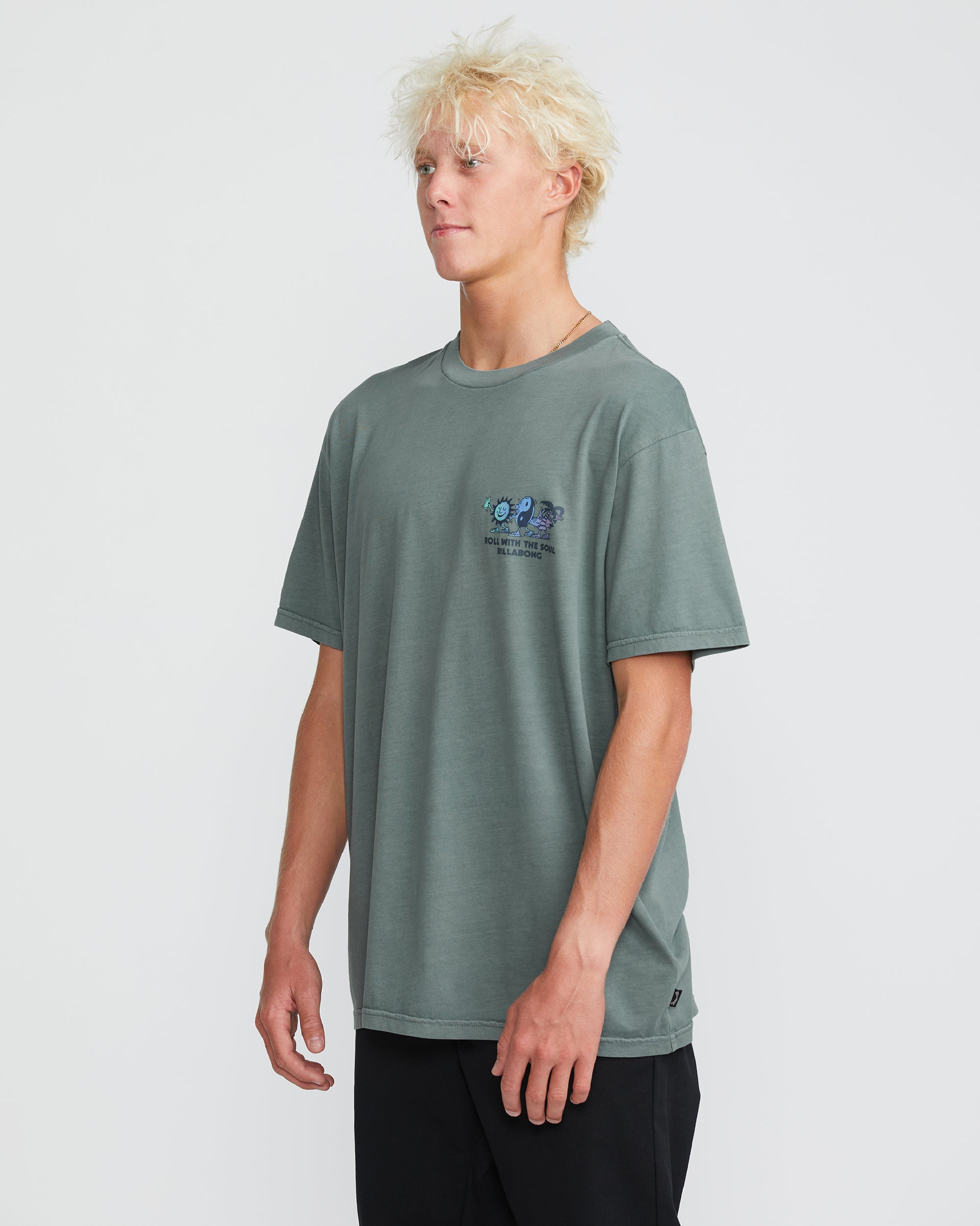Roll Premium Wave Wash Short Sleeve Tee - Dark Slate - Image 8