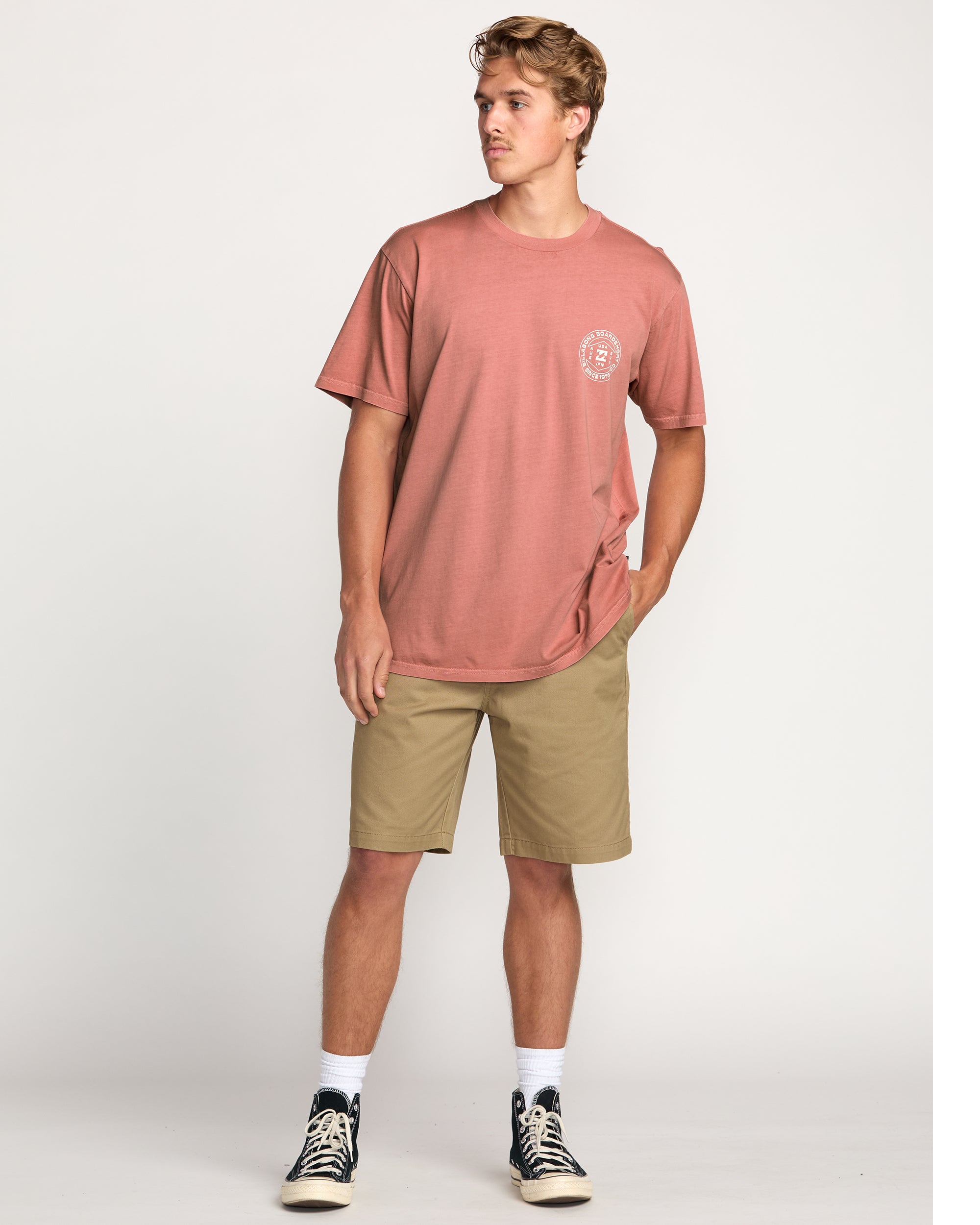 Rotation Premium Wave Wash Tee - Dusty Rose - Image 5