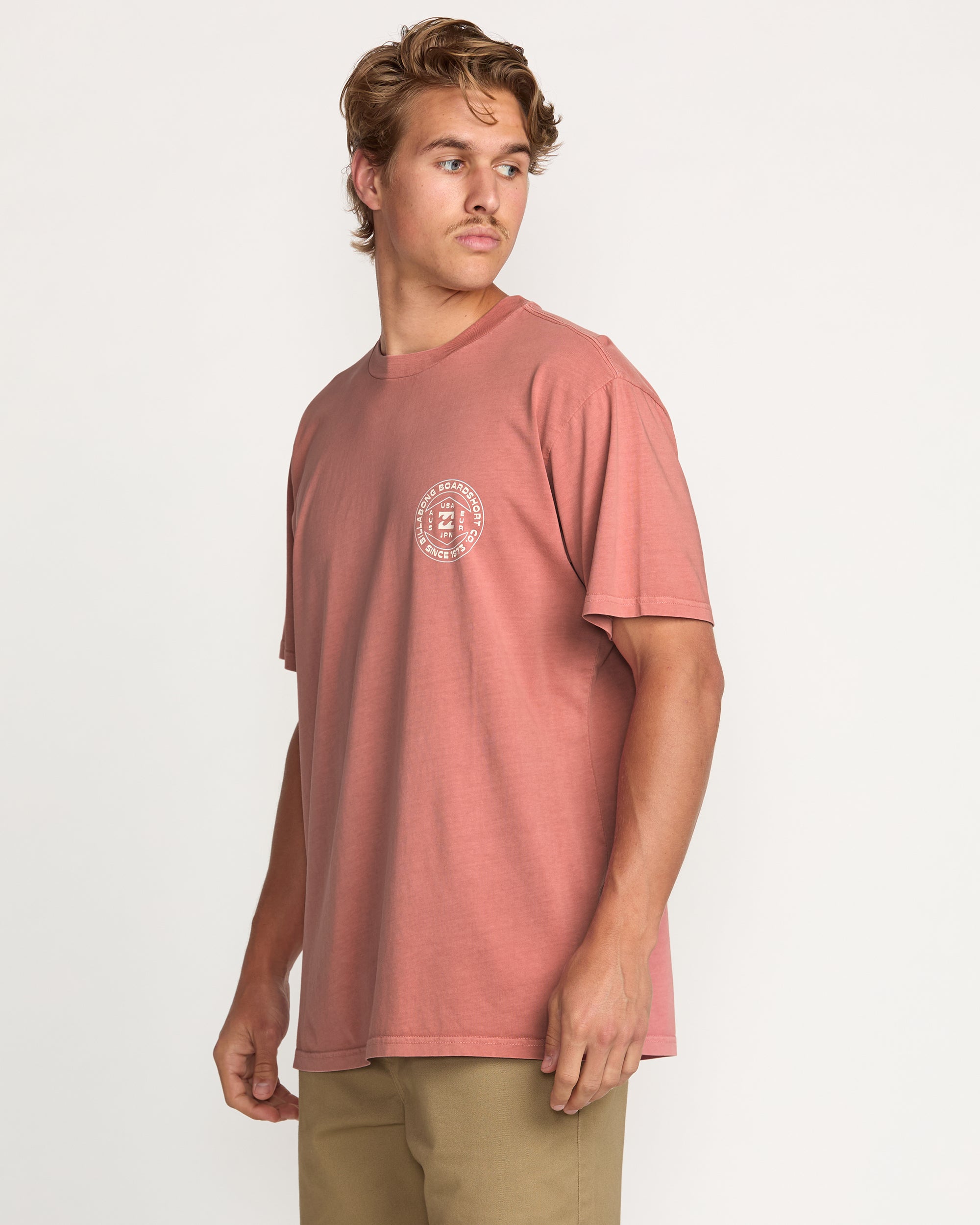 Rotation Premium Wave Wash Tee - Dusty Rose - Image 6