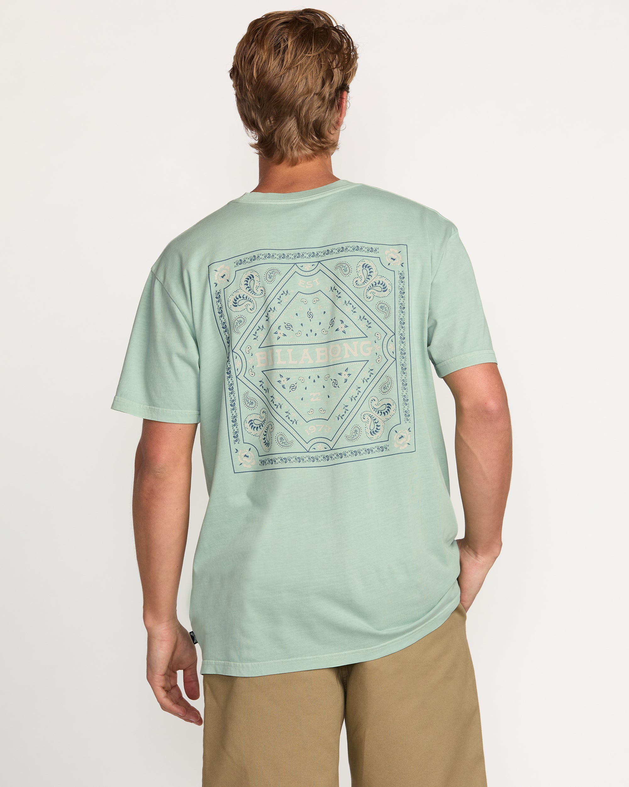 Paise Haze Premium Wave Wash Tee - Mist Green - Image 2