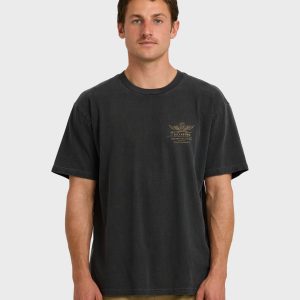 Wingspan Garage Regular Short Sleeve T-Shirt - Washed Black