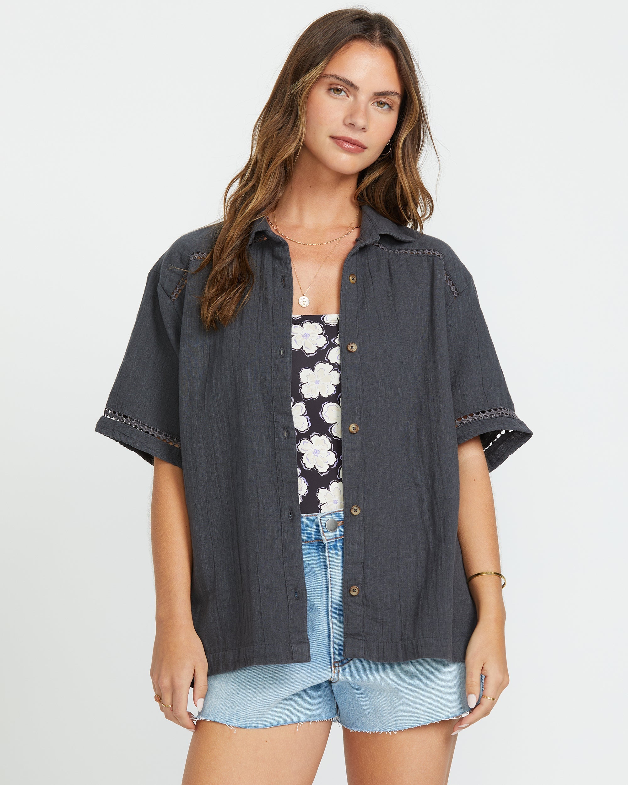 Summers End Short Sleeve Shirt - Black Sands - Image 2