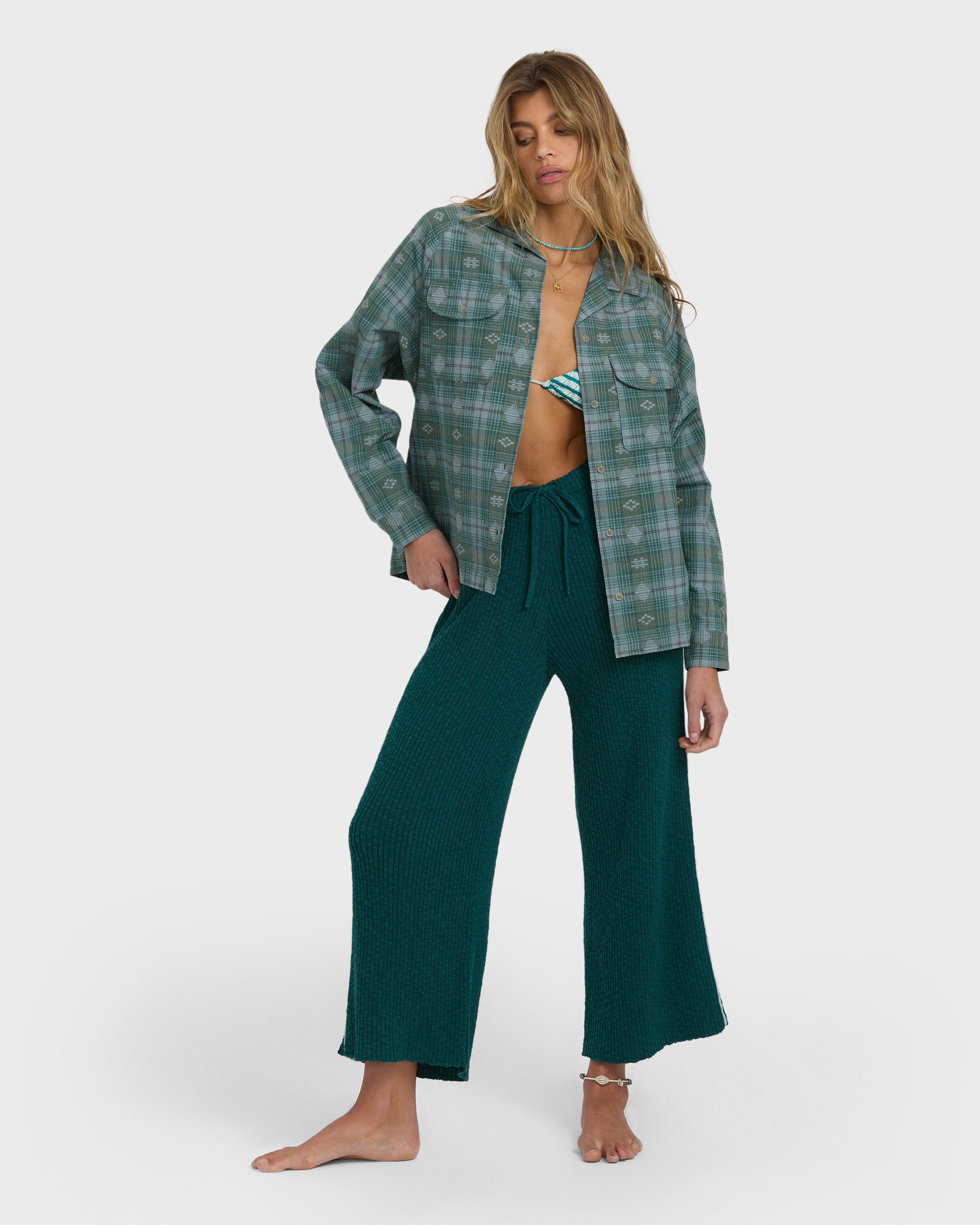 Coastal Breeze Long Sleeve Shirt - Mineral Blue - Image 4