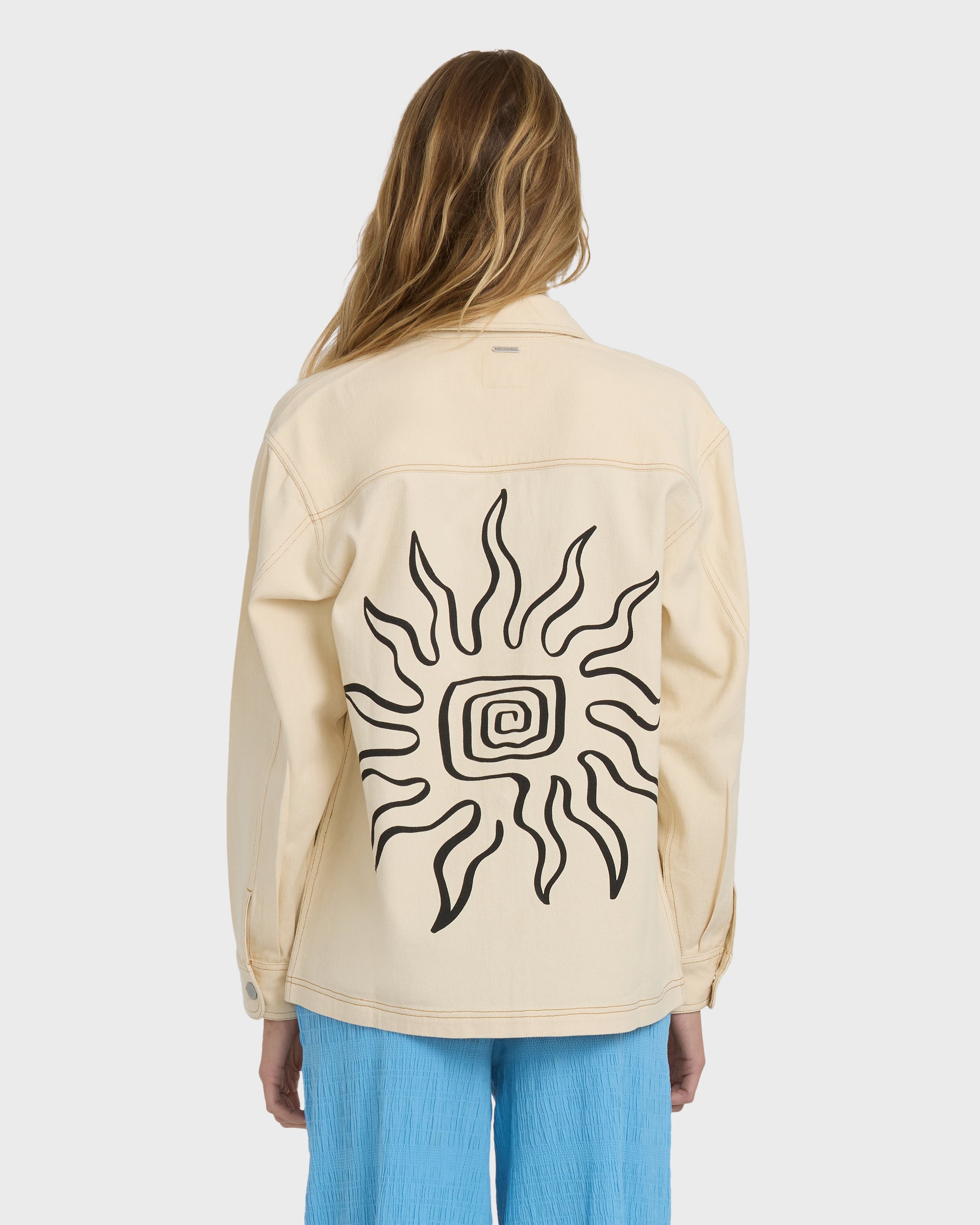 Laura Twill Shacket - Antique White - Image 2