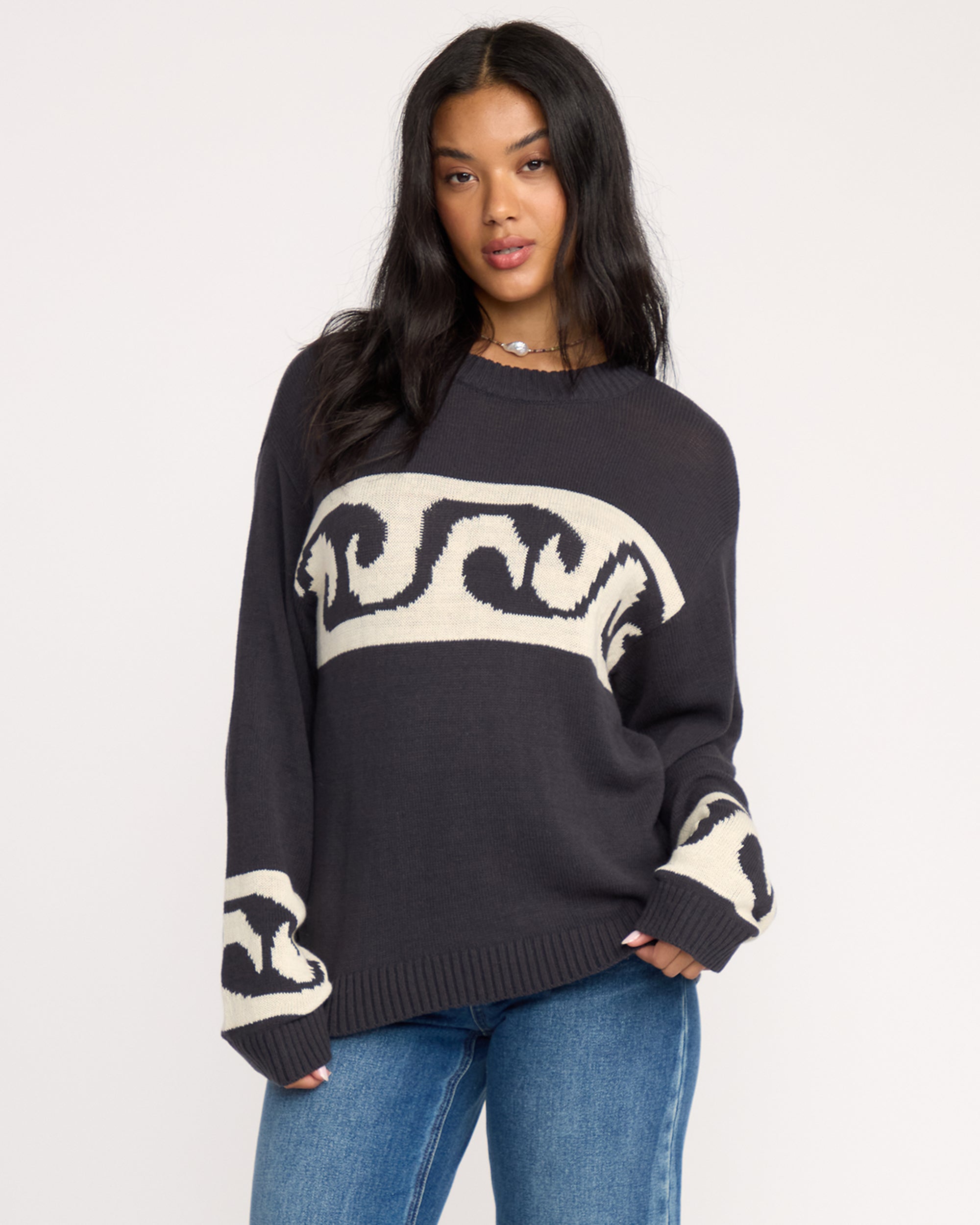 Wave Fade Sweater - Black Sands - Image 2