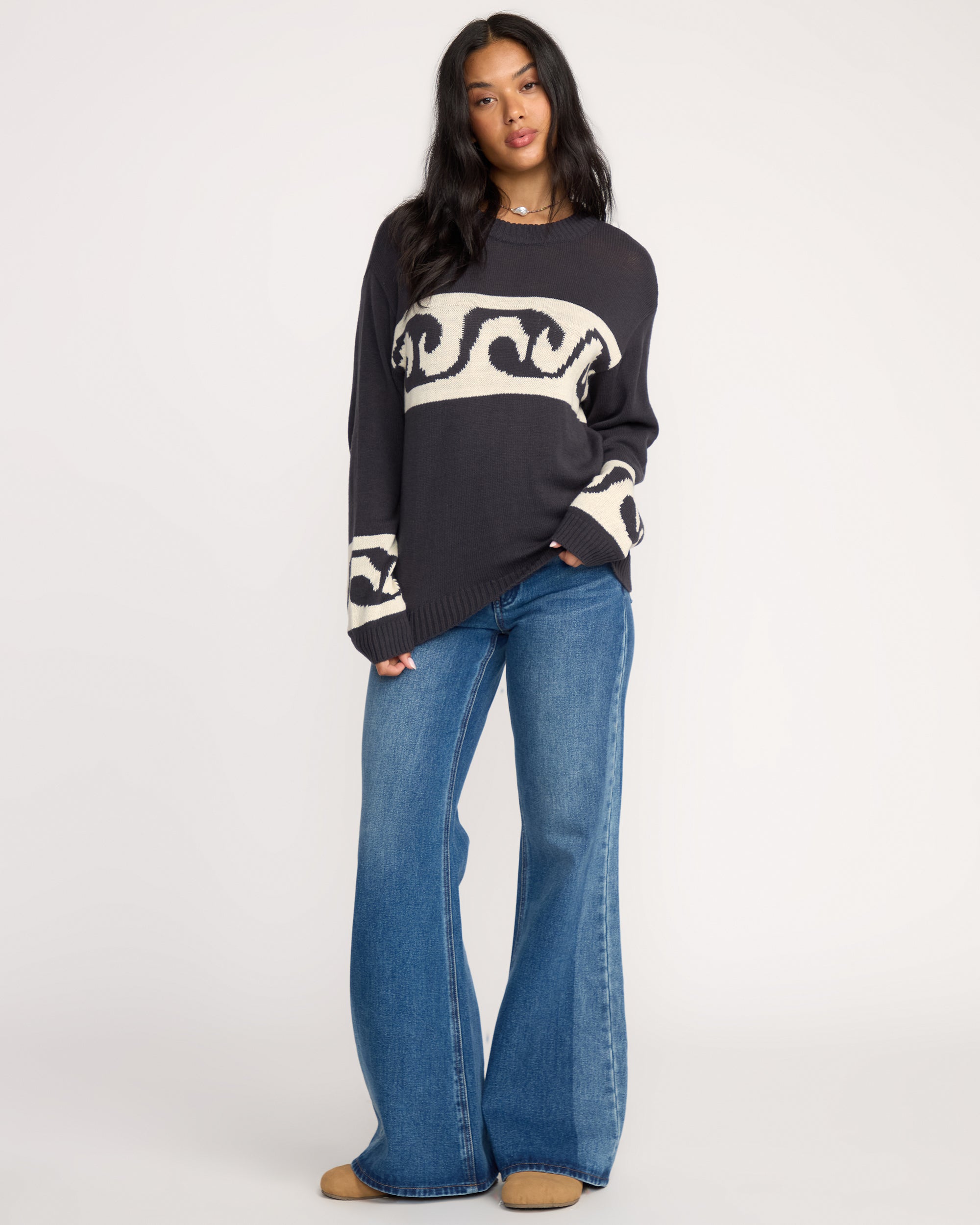 Wave Fade Sweater - Black Sands - Image 5